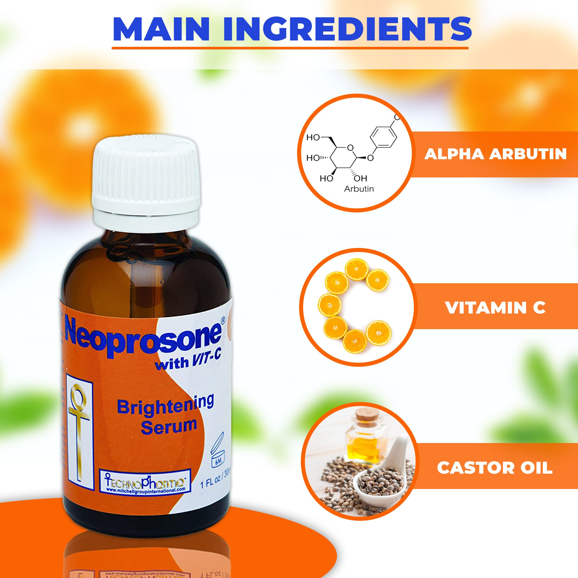 Neoprosone Vitamine-C Brightening Serum - Snel absorberend serum - 30g / 1 Fl Oz