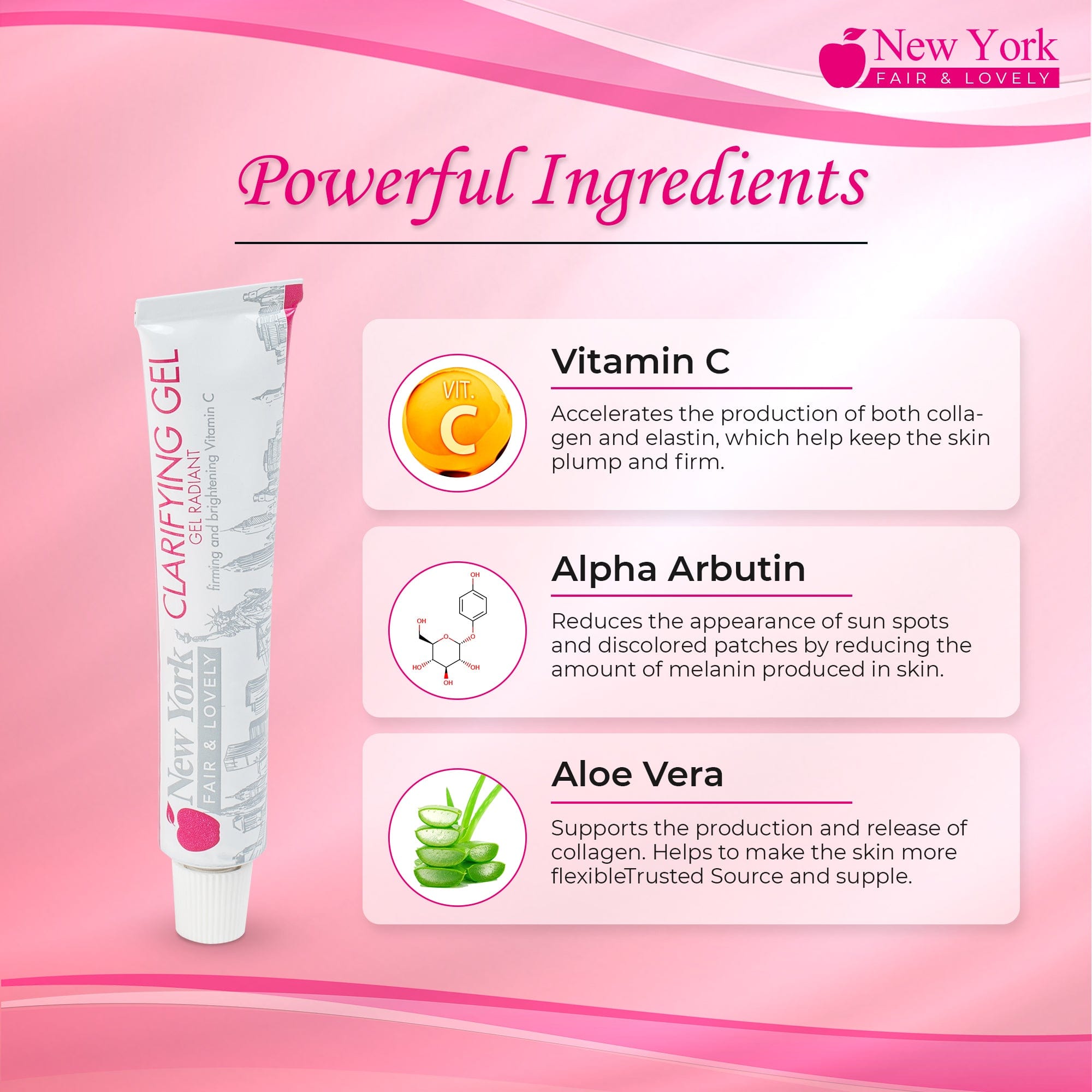 New York Fair & Lovely Clarifying Gel Tube – 30g/ 1 Fl Oz