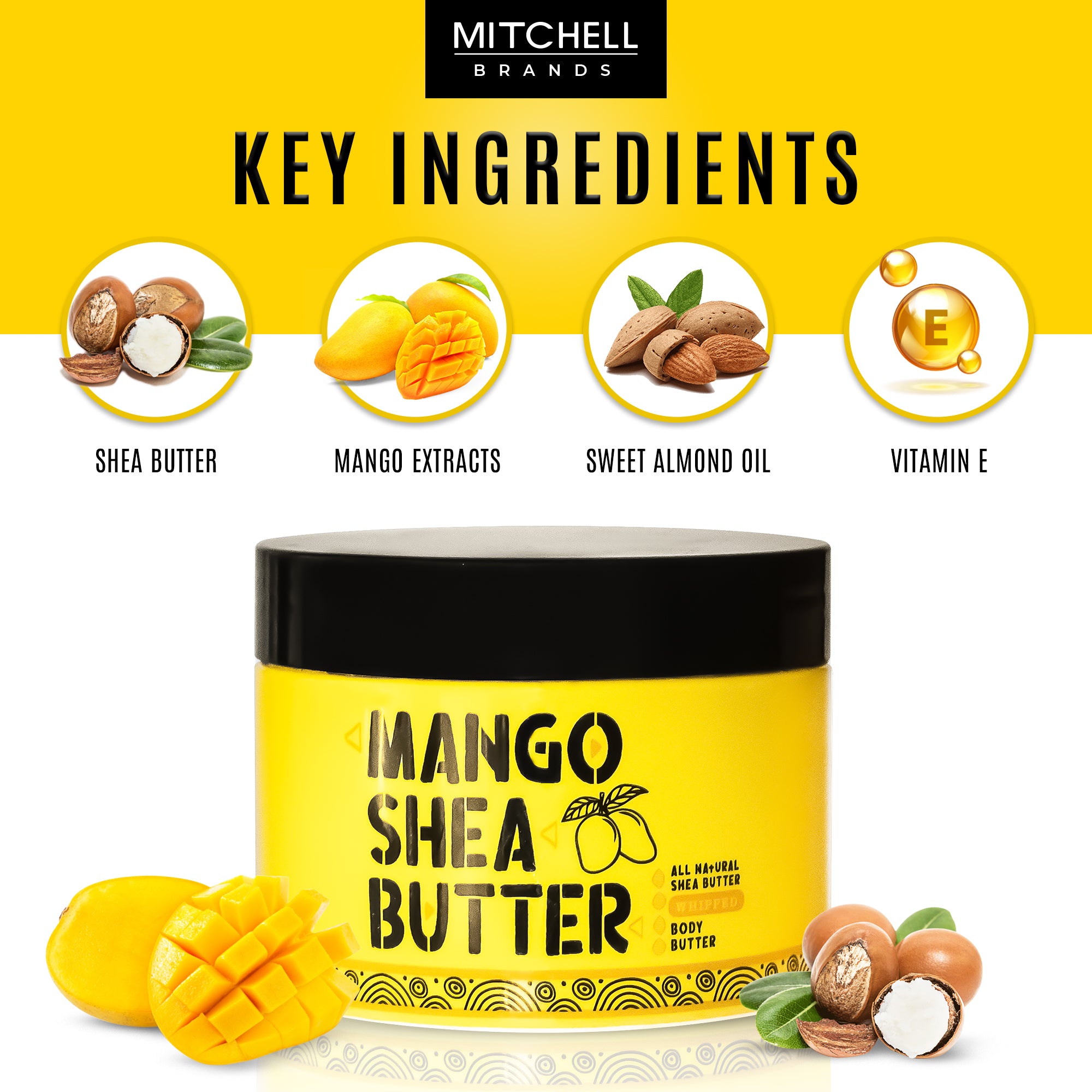 Mitchell Brands Mango Shea Butter Jar - 300 ml