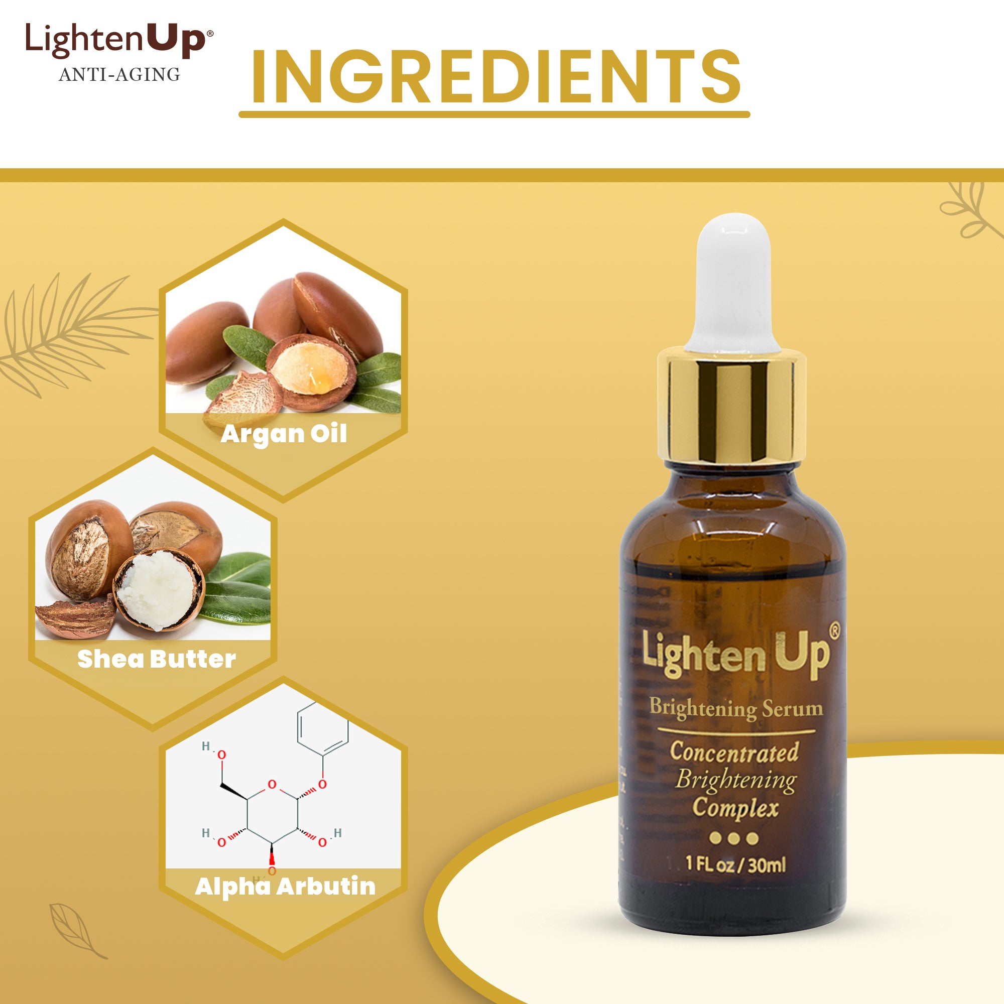 Omic LightenUp Anti-Aging Brightening Serum - 30ml / 1 Fl Oz