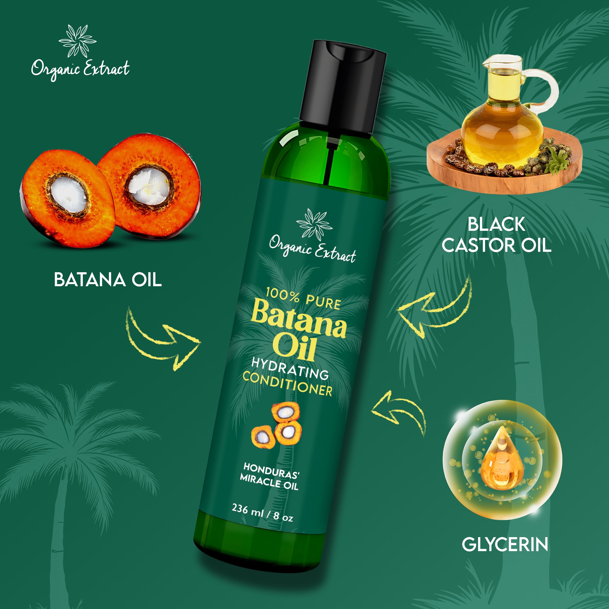 Organic Extract Batana Oil Hair Conditioner 8 oz/ 236ml