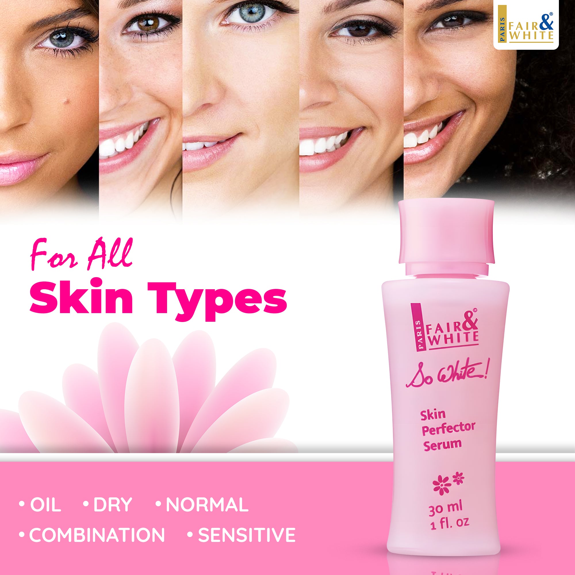 F&W così bianco! Siero perfezionatore della pelle 30ml NHQ