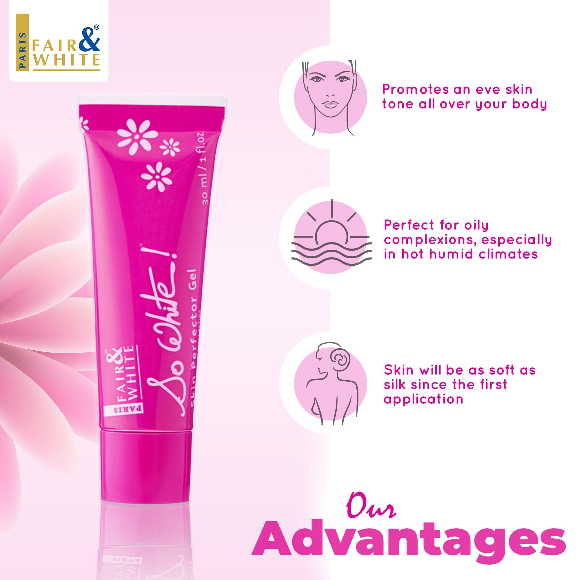 Fair & White So White Skin Perfector Gel - Dark Spot Remover - 30ml / 1 oz