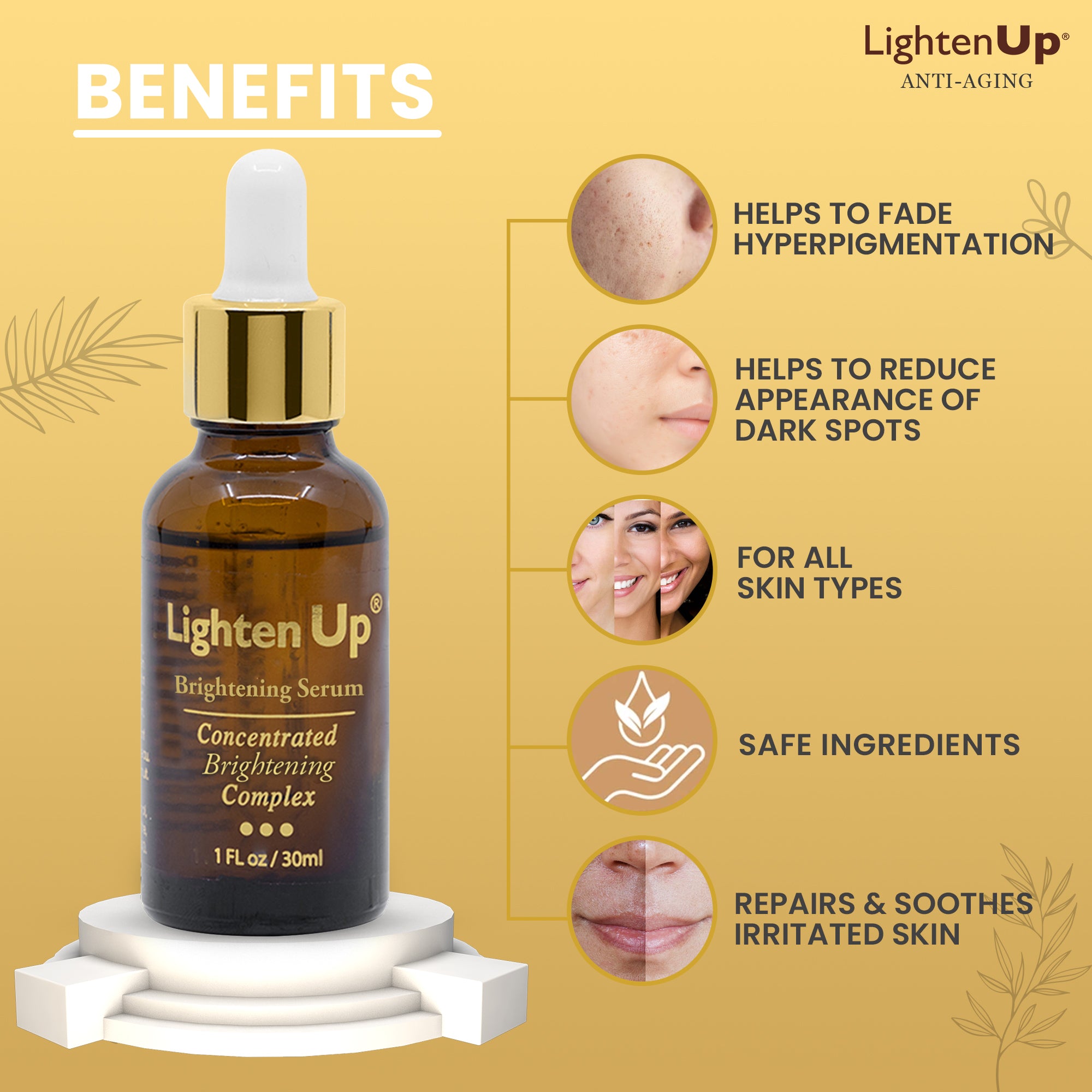 Omic LightenUp Anti-Aging Brightening Serum - 30ml / 1 Fl Oz