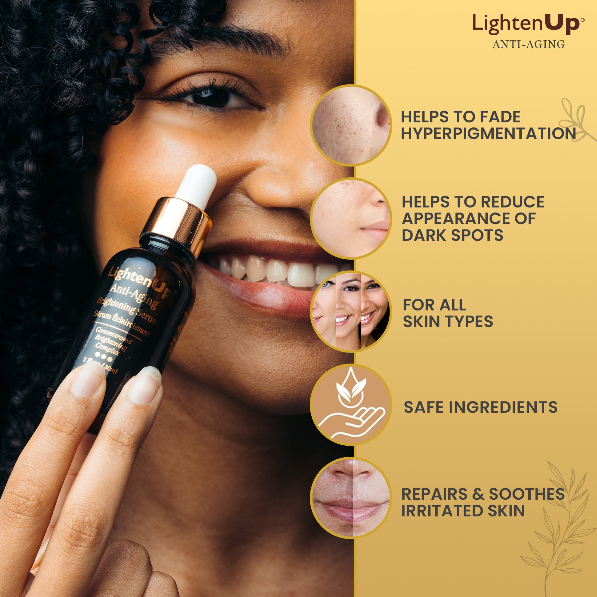 Omic LightenUp Anti-Ageing Lightening Serum - 30ml / 1 Fl Oz