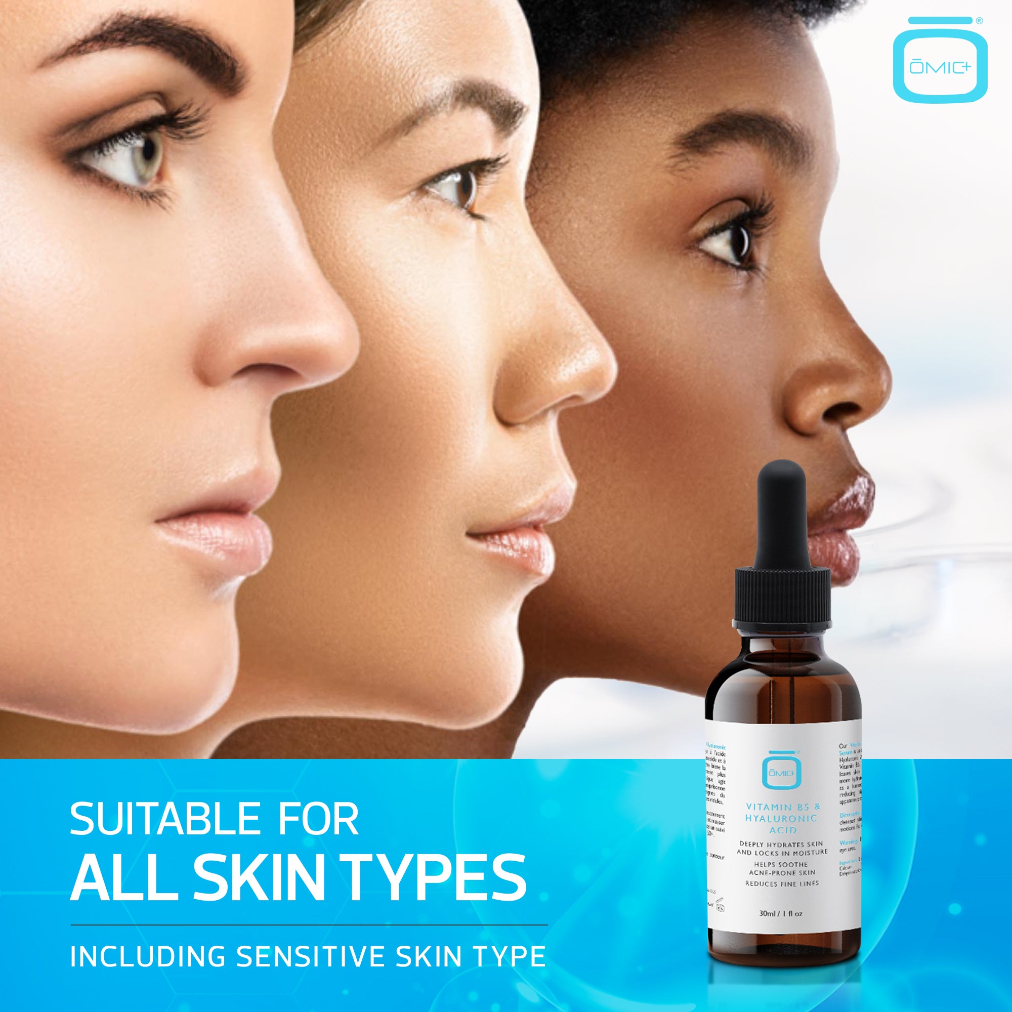 Omic+ Vitamin B5 & Hyaluronic Serum - 30ml / 1 Fl Oz
