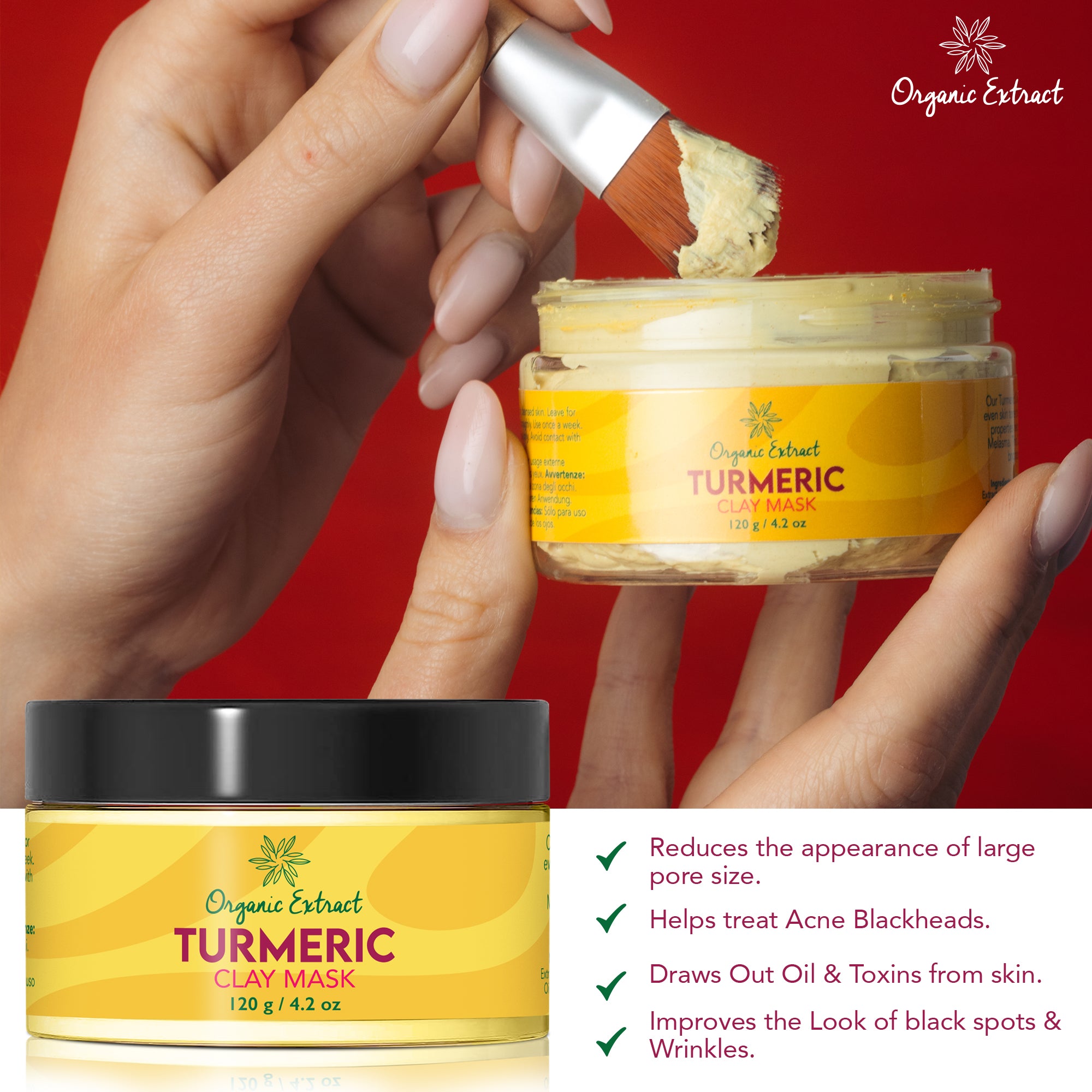 Organic Extract Turmeric Clay Mask 120g