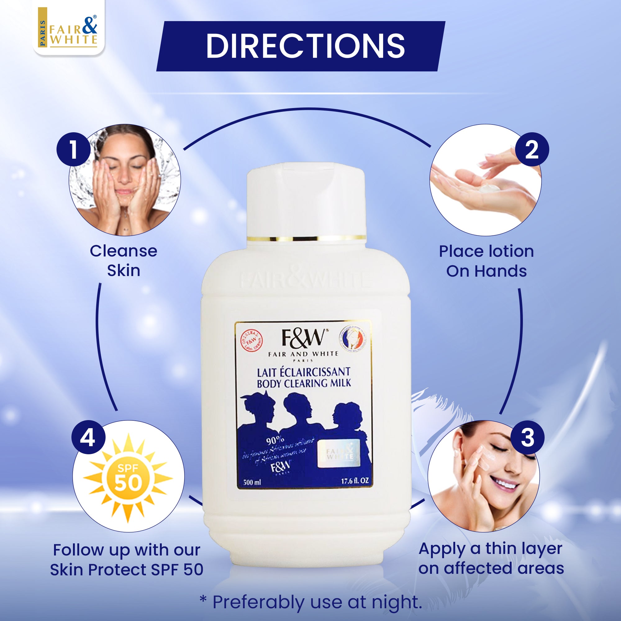 F&W Original Body Clearing Milk 500ml NHQ