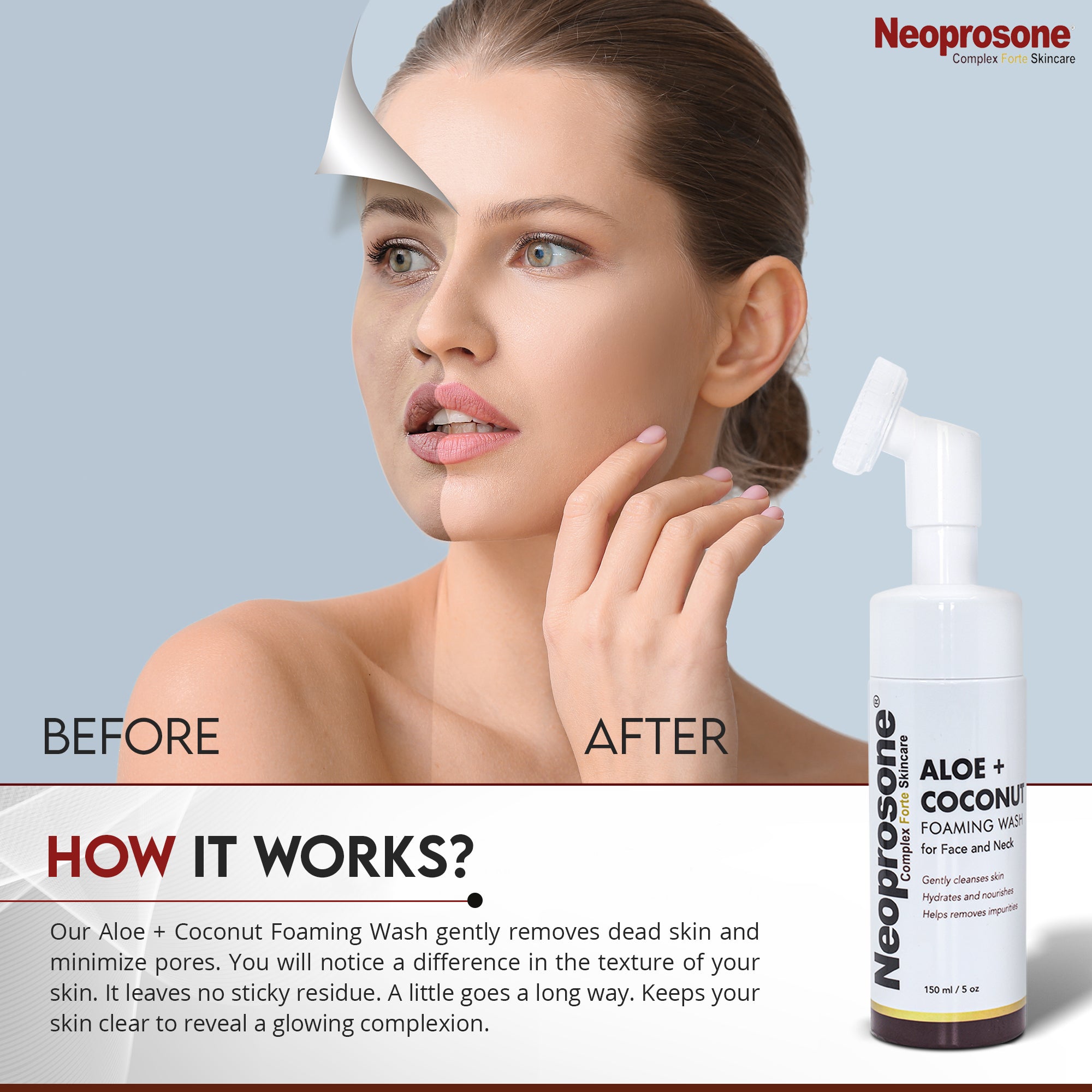 Neoprosone Aloe + Coconut Foaming Wash 150 ml