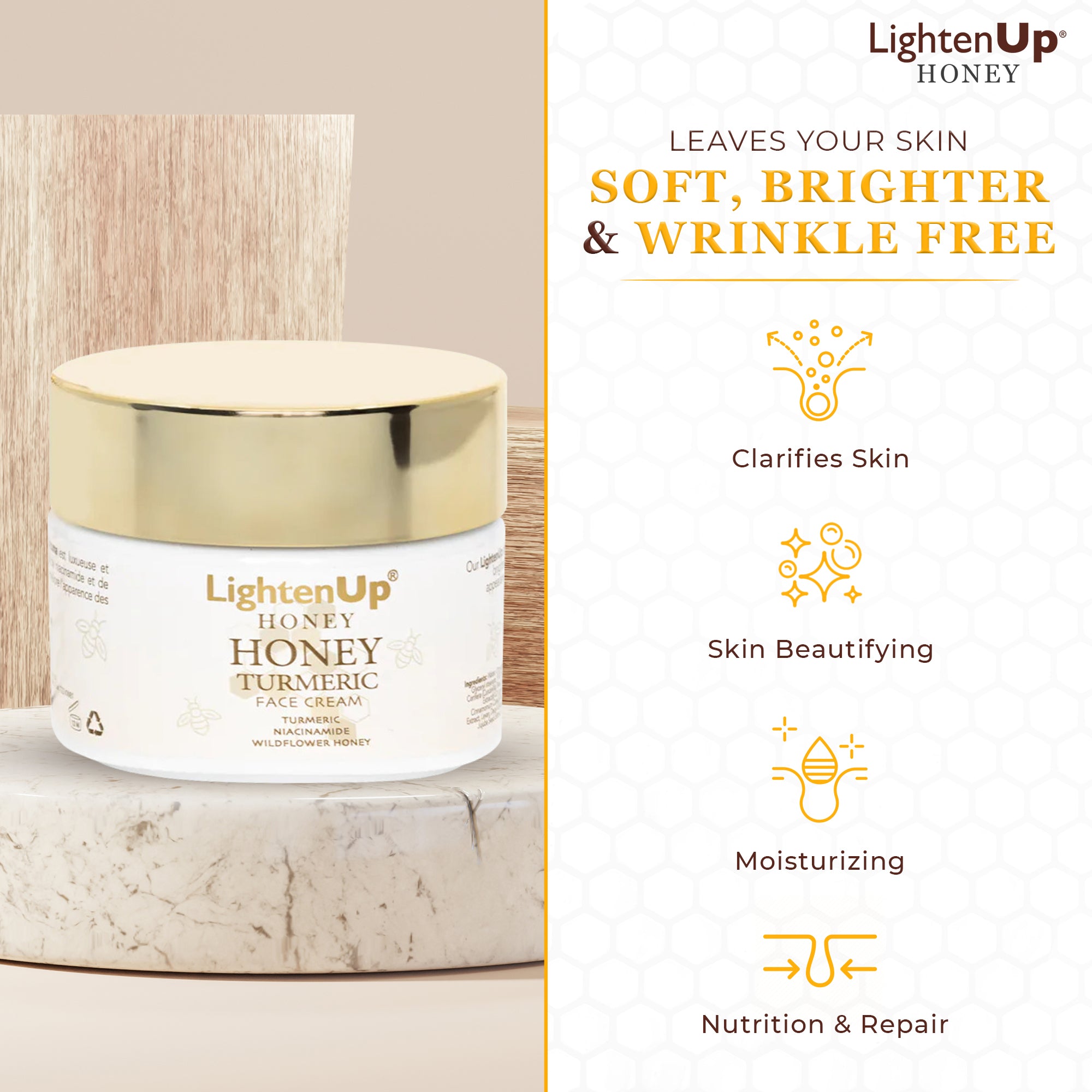 Lightenup Honey Cream 100ml
