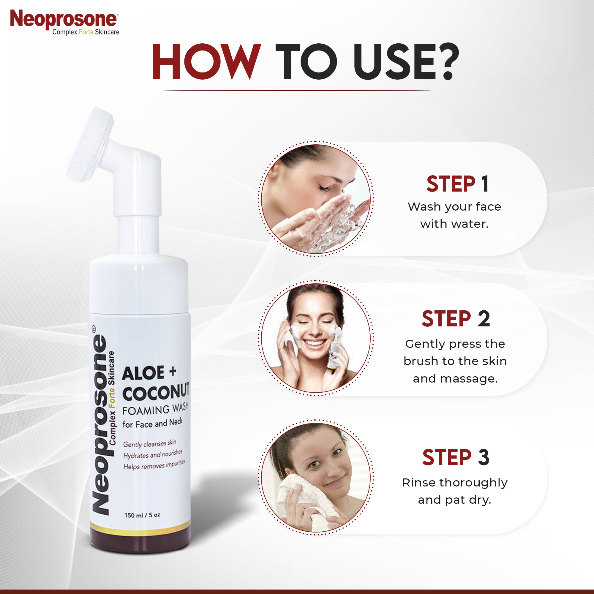 Neoprosone Aloe + Coconut Foaming Wash 150 ml