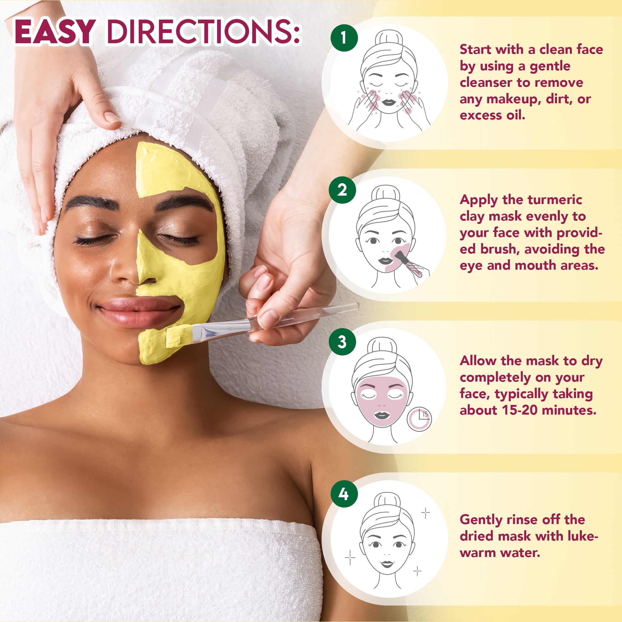 Organic Extract Turmeric Clay Mask 120g