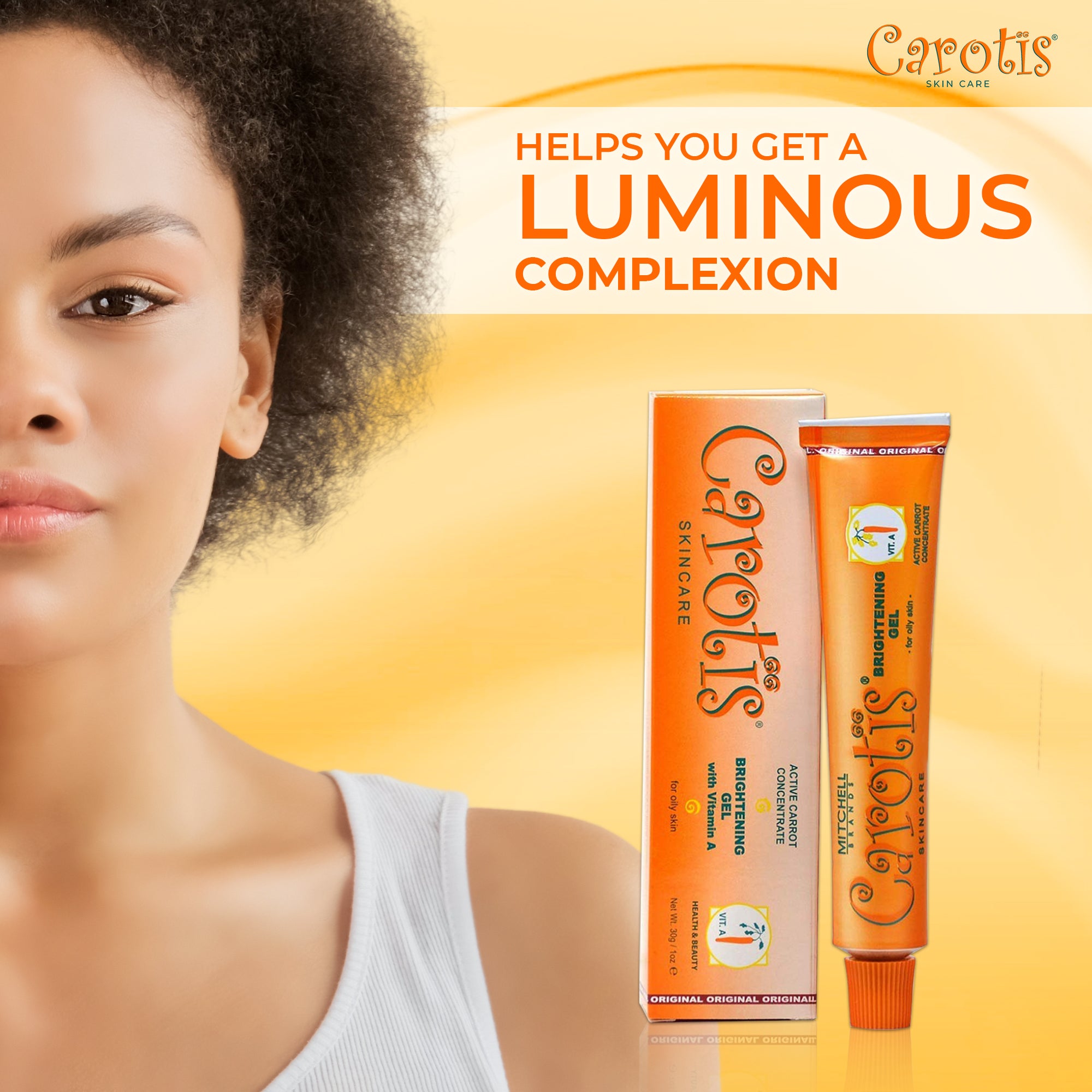 Carotis Brightening Gel with Vitamin A - 30g / 1 fl oz