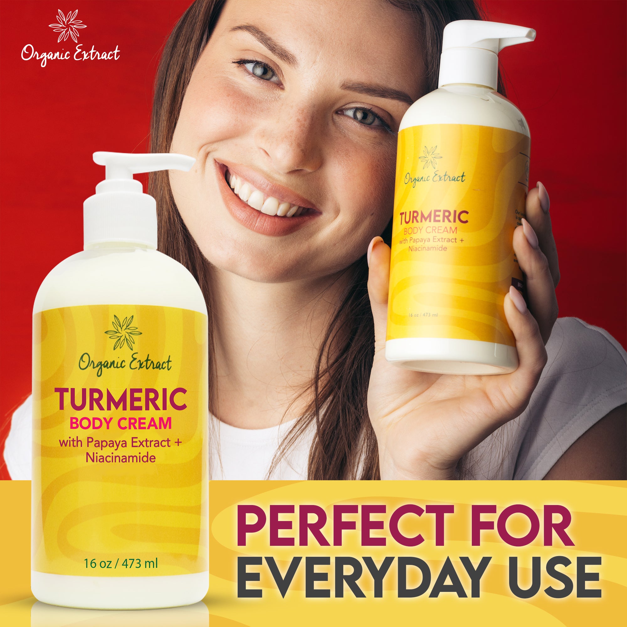 Organic Extract Turmeric Body Cream 12 oz/354 ml