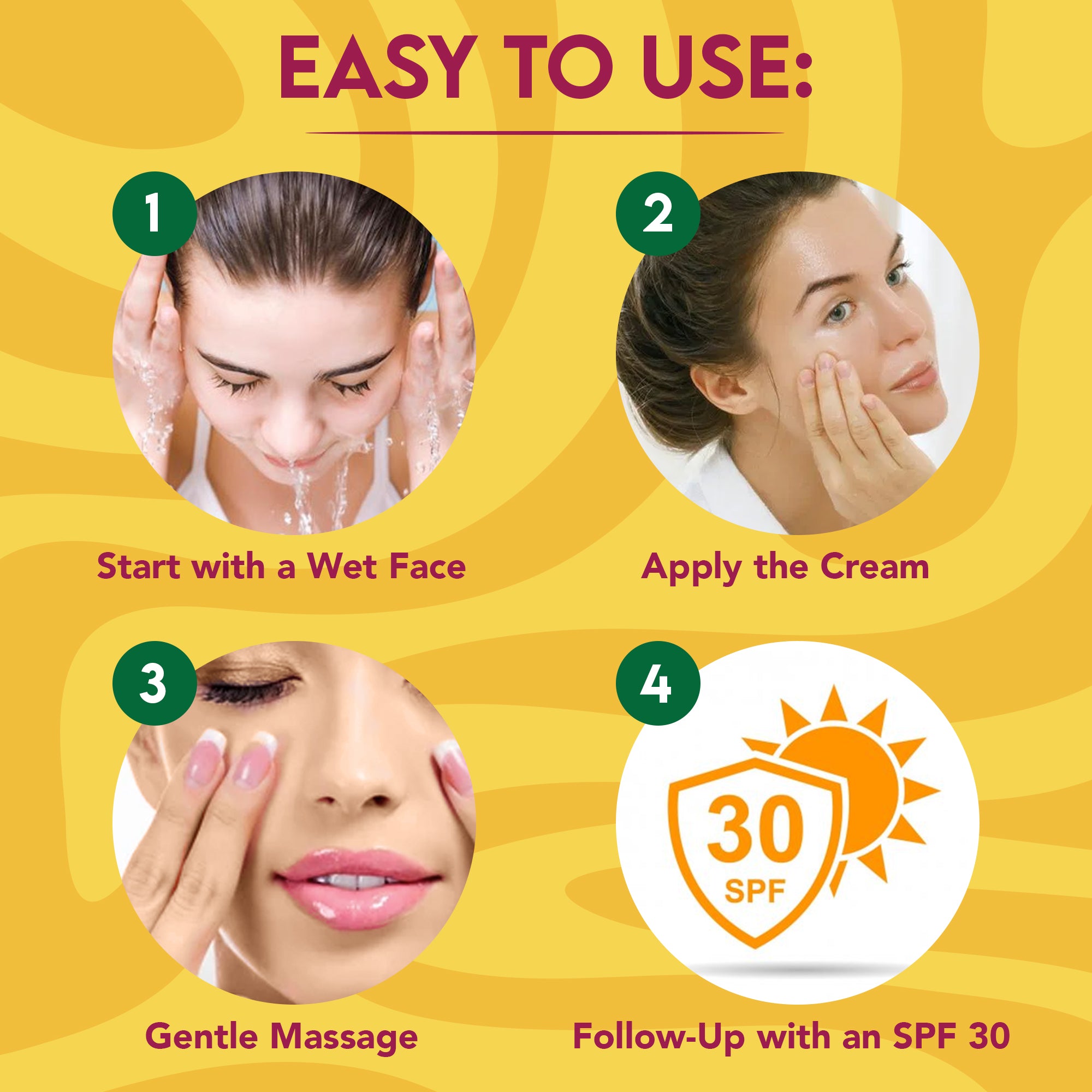 Organic Extract Turmeric Facial Cream 4 oz/118 ml