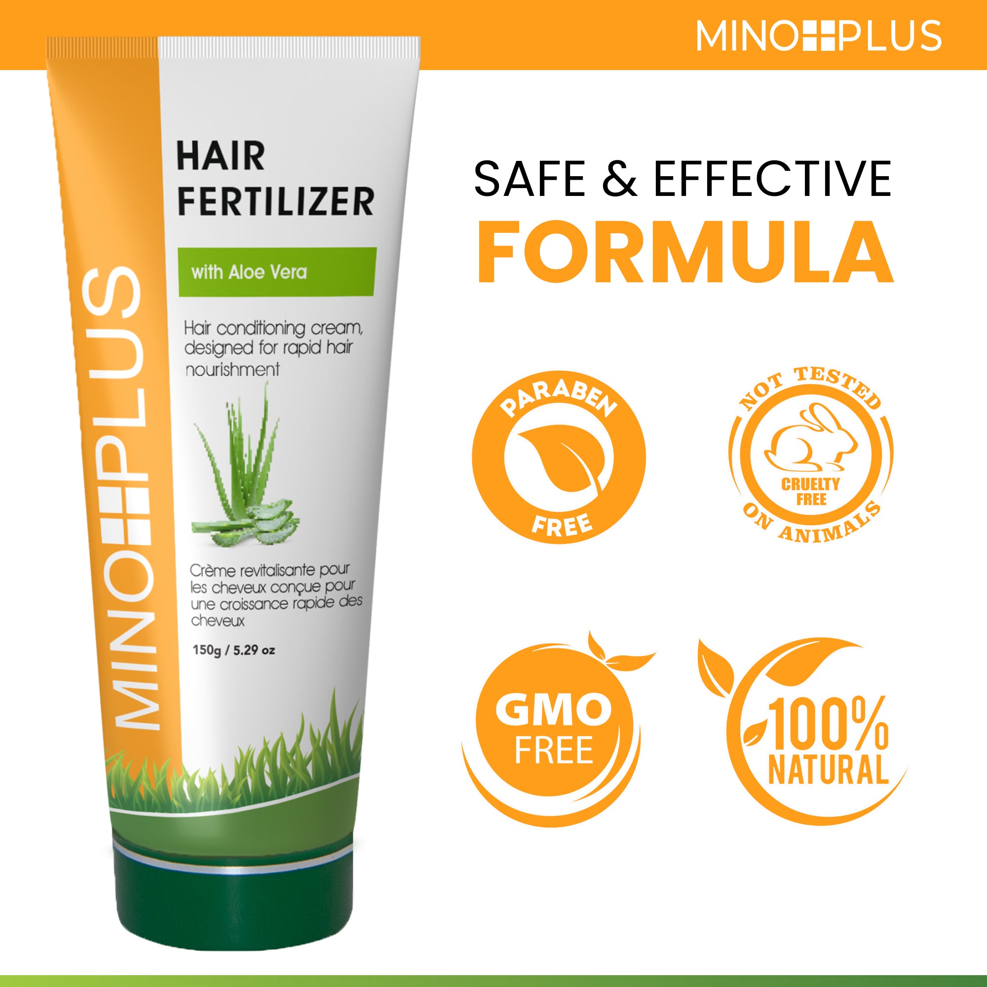 Minoplus Organic Hair Fertilizer with Camphor Oil - 150g / 5.29 oz