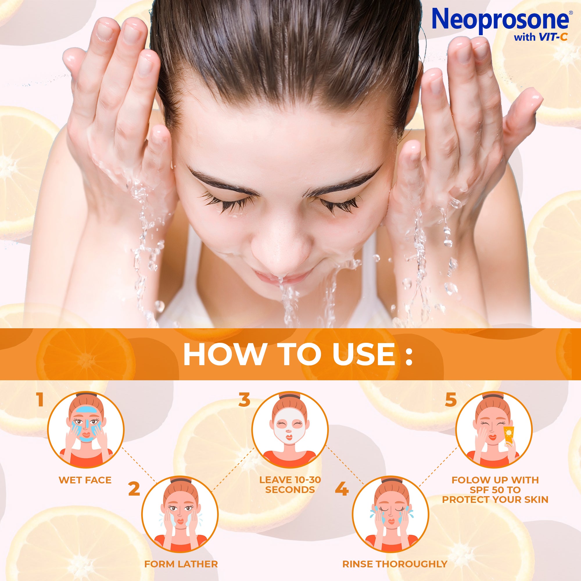 Neoprosone Cleansing Bar Zeep met Vitamine C - 200g / 4.4 Oz