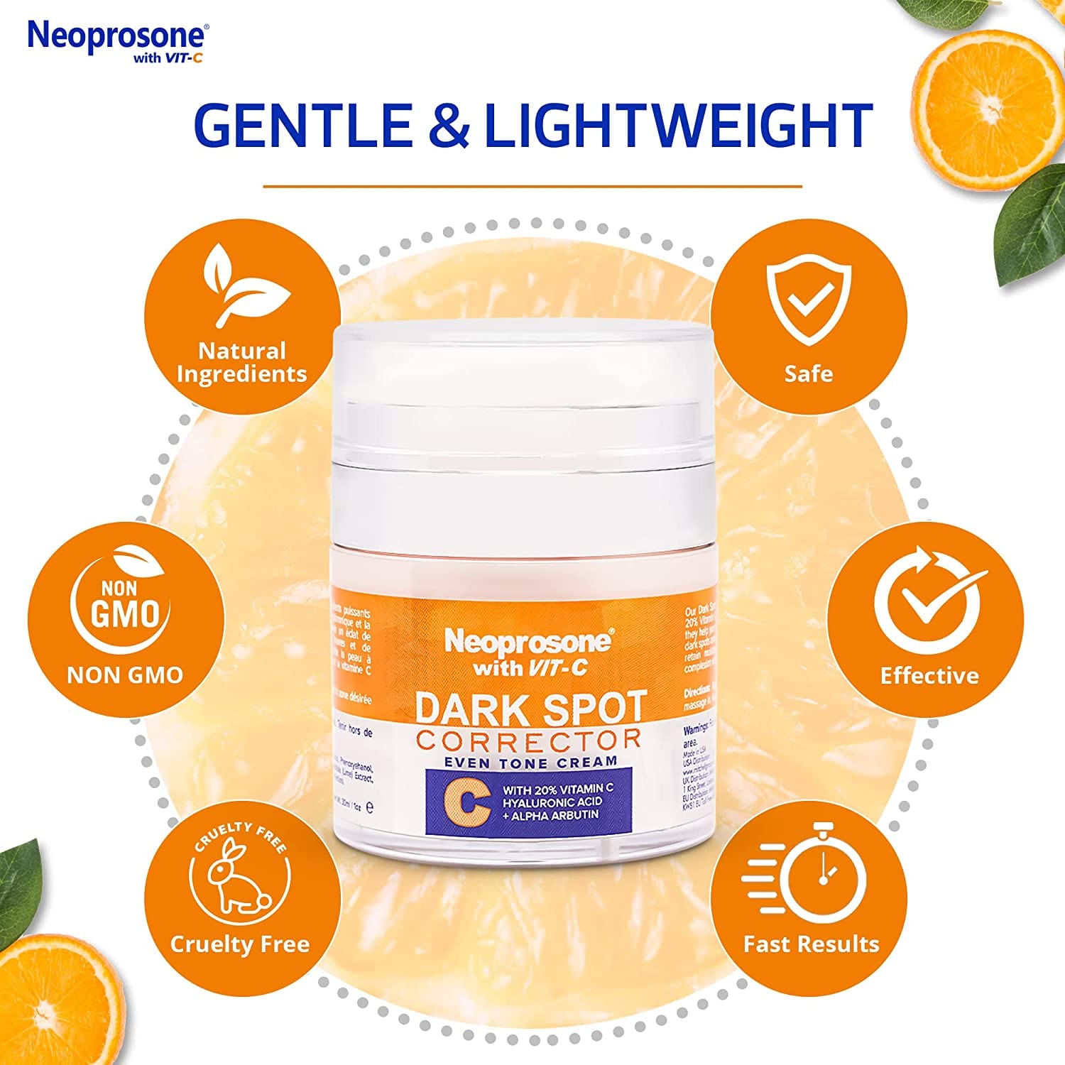 Neoprosone 20% Vitamin C Dark Spot Corrector Cream 1 fl oz / 30ml