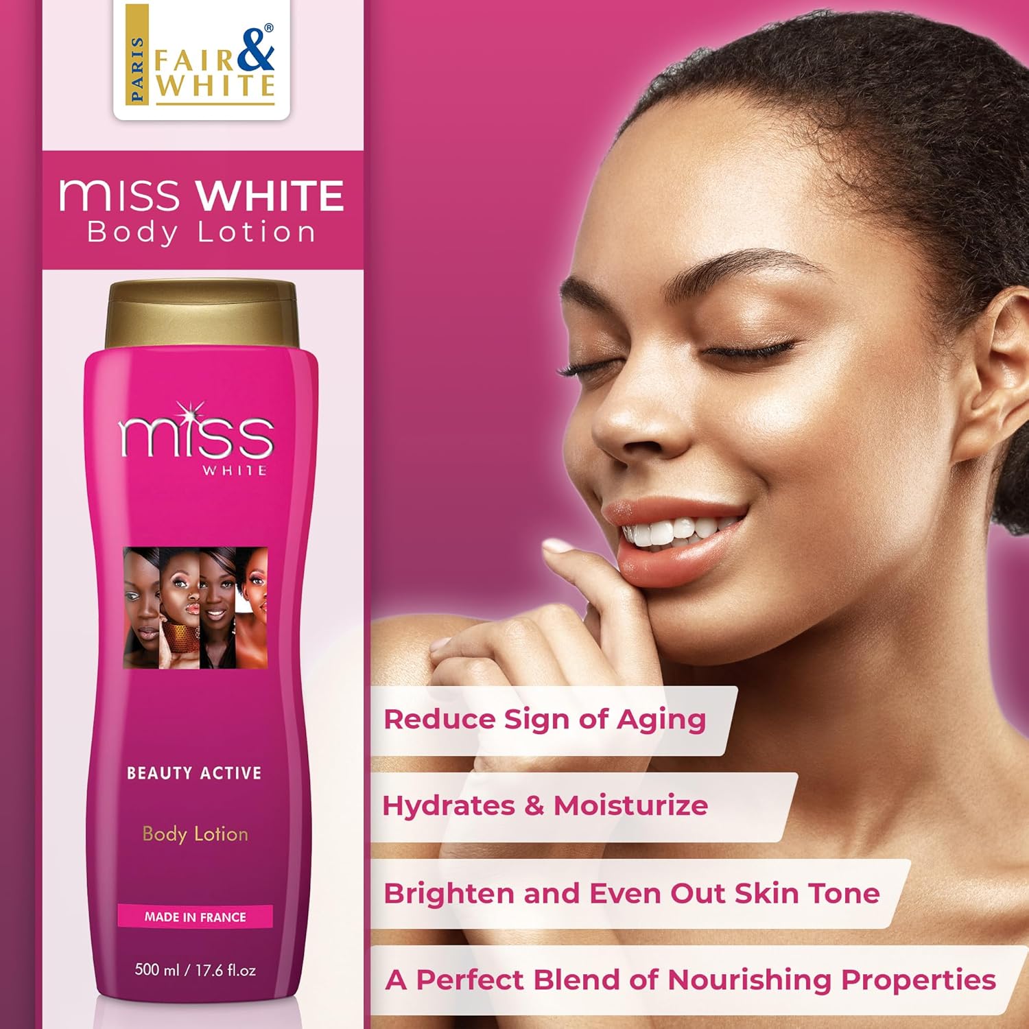 Fair and White Miss Brightening Lotion 500ml