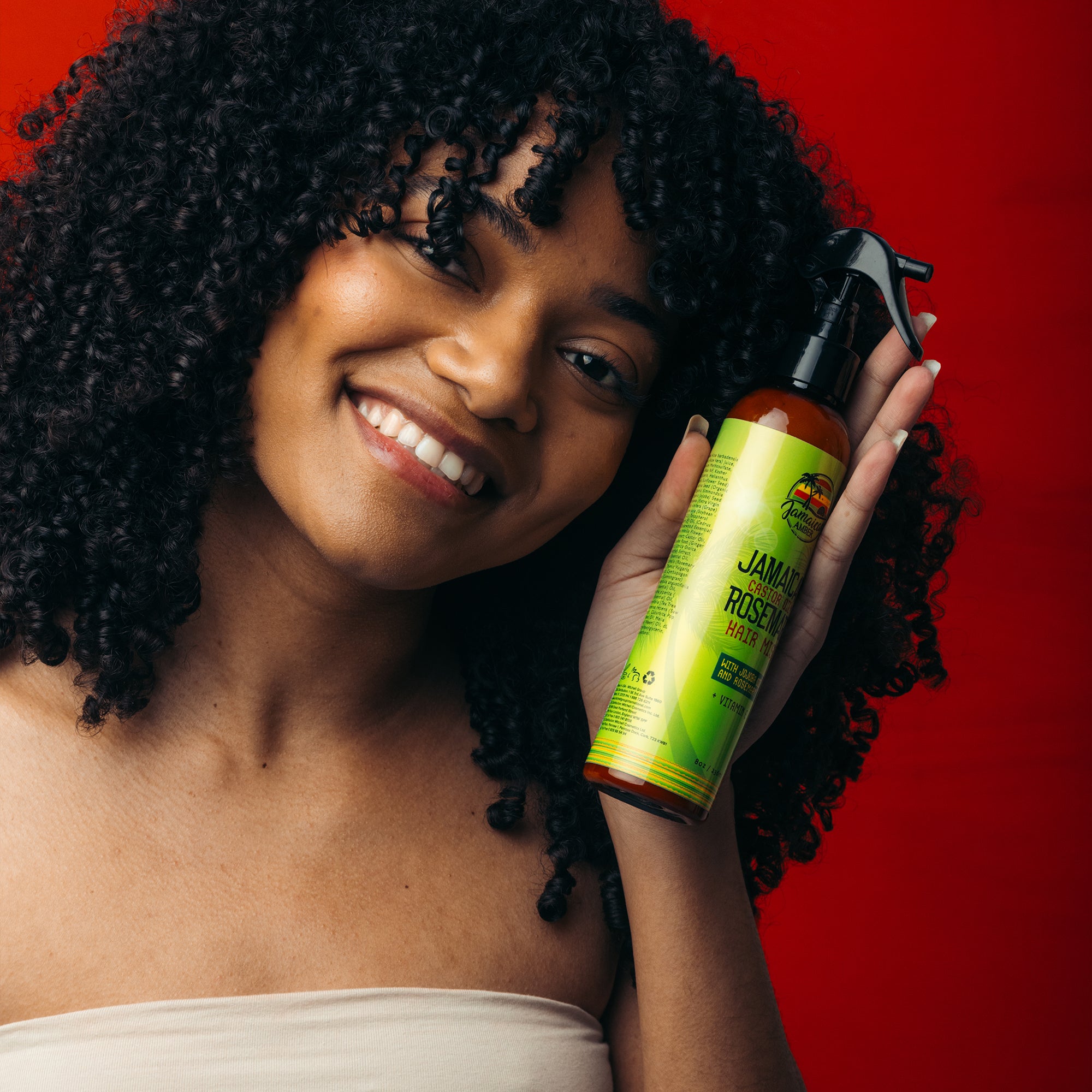 Jamaican Amber Jamaican Castor Oil & Rosemary Leave in Hair Mist 8 oz/236 ml