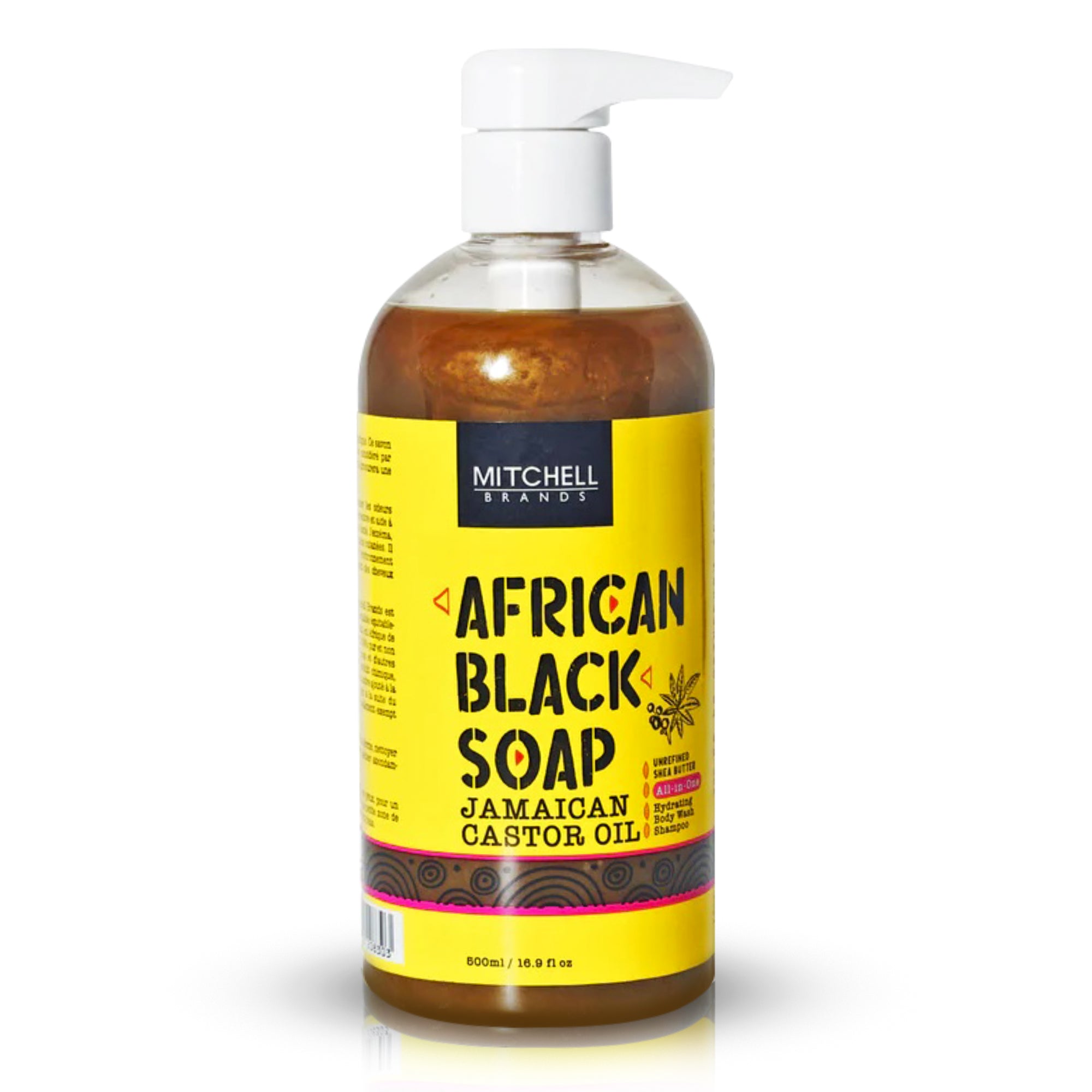 African Liquid Black Soap with Jamaican Castor Oil 500 ml (New)
