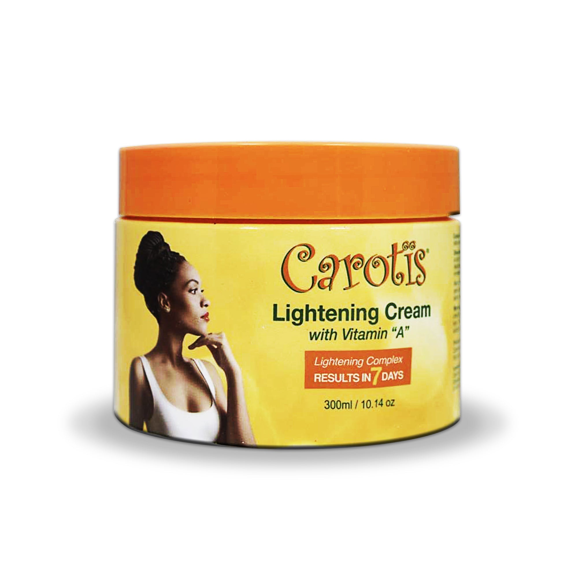 Carotis 7 Day Lightening Cream with Vitamin A (Jar) - 300ml / 10.14 fl oz Carotis - Mitchell Brands - Skin Lightening, Skin Brightening, Fade Dark Spots, Shea Butter, Hair Growth Products