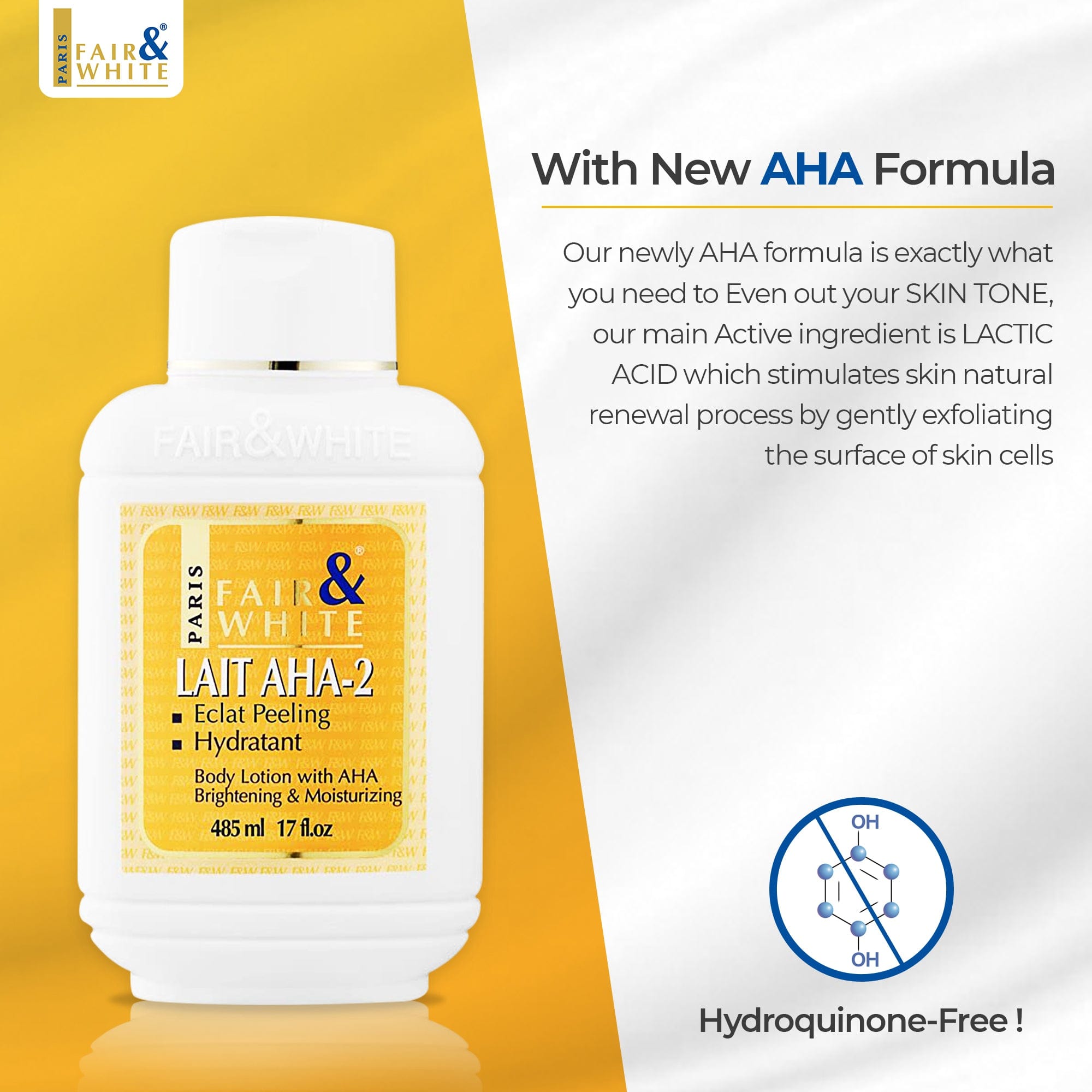 Fair & White Original AHA Body Lotion - 485ml / 17.6 fl oz