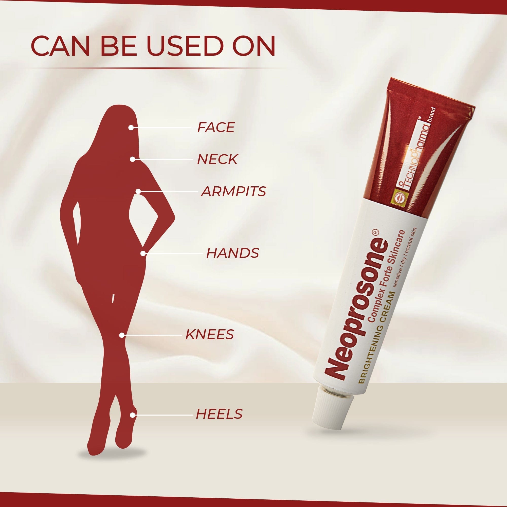 Neoprosone Brightening Cream - Dark Spot Remover - 50ml / 1.7 fl oz Neoprosone Technopharma - Mitchell Brands - Skin Lightening, Skin Brightening, Fade Dark Spots, Shea Butter, Hair Growth Products