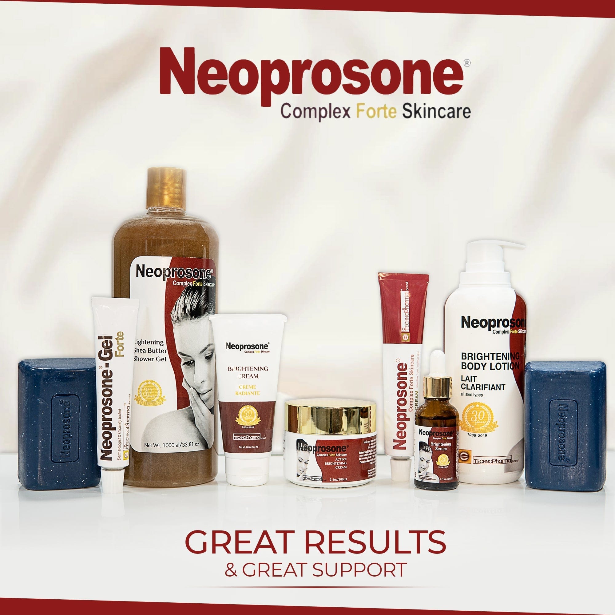 Neoprosone Brightening Cream - Dark Spot Remover - 50ml / 1.7 fl oz Neoprosone Technopharma - Mitchell Brands - Skin Lightening, Skin Brightening, Fade Dark Spots, Shea Butter, Hair Growth Products