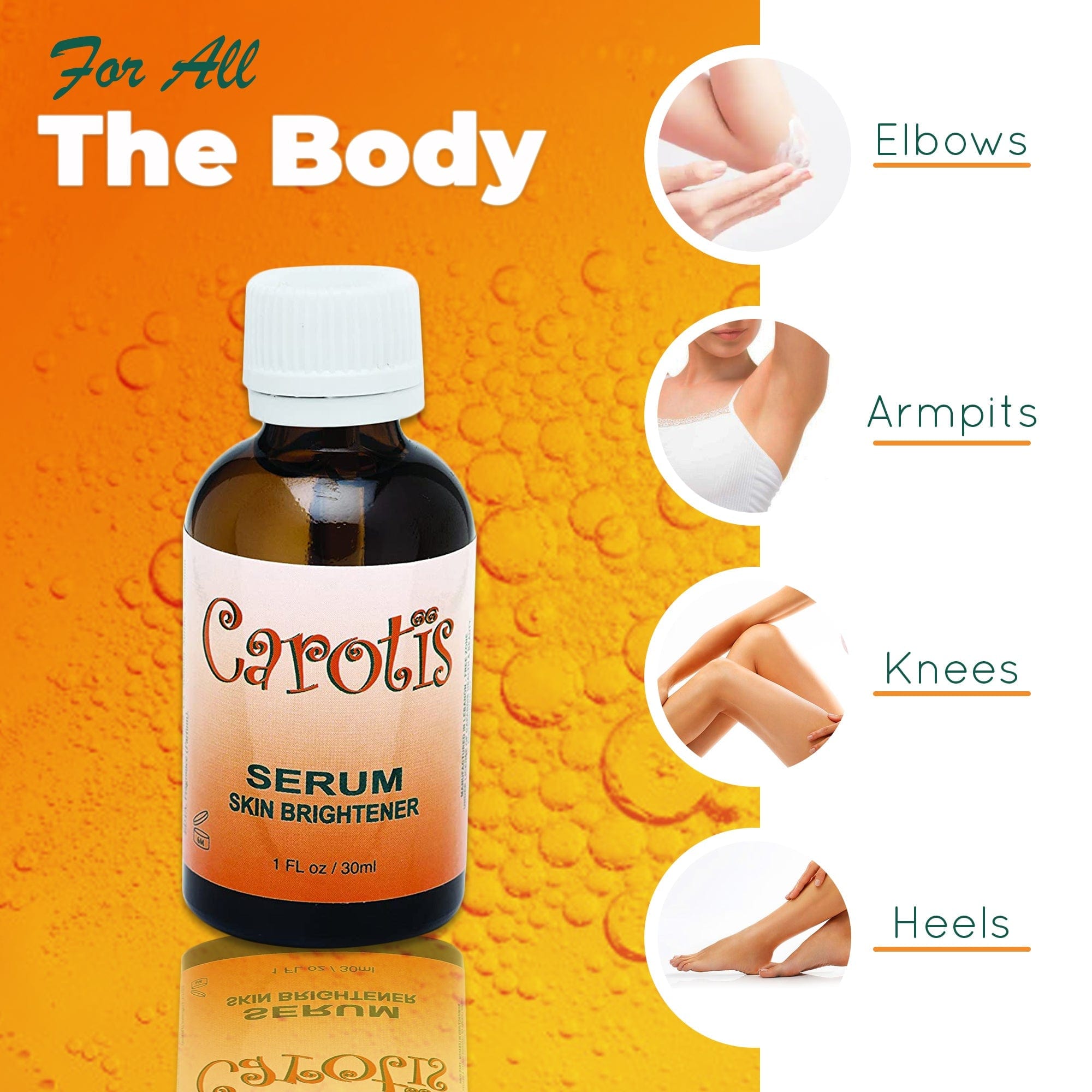 Carotis Brightening Serum - 30ml / 1 fl oz Carotis - Mitchell Brands - Skin Lightening, Skin Brightening, Fade Dark Spots, Shea Butter, Hair Growth Products