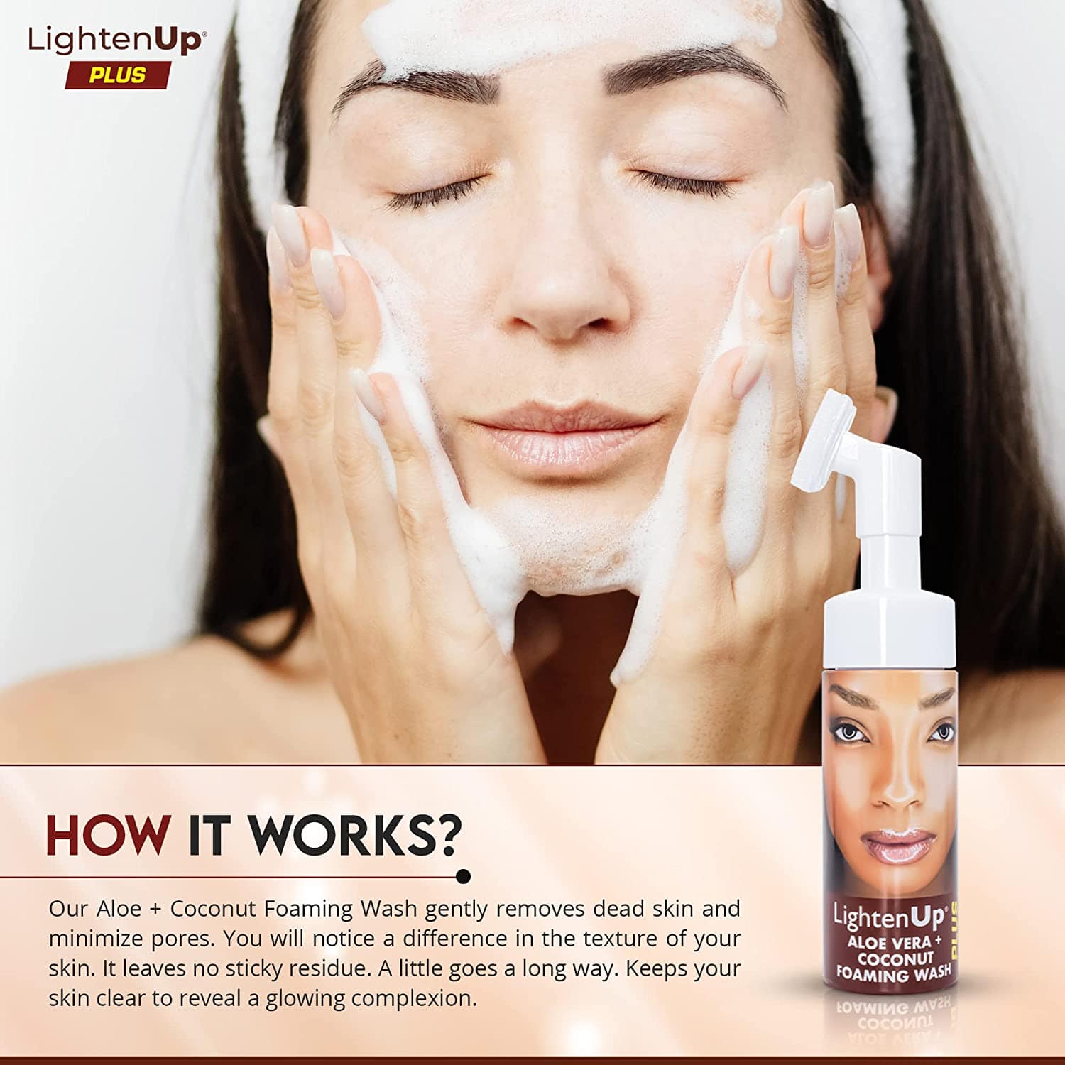 LightenUp Aloe Vera + Coconut Foaming Wash 150ml