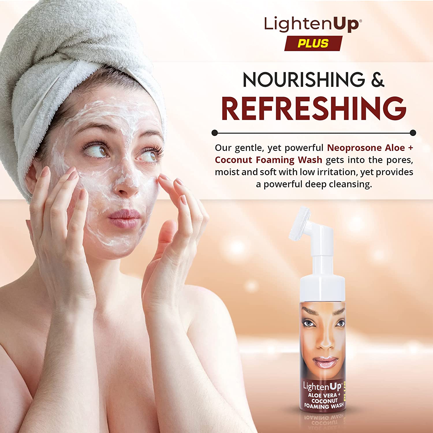 LightenUp Aloe Vera + Coconut Foaming Wash 150ml