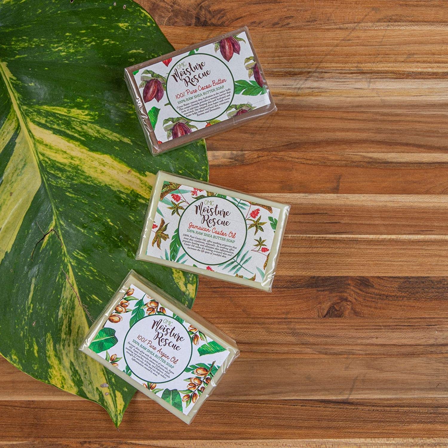 BOGO Moisture Rescue Shea Butter Soap with Jamaican Castor Oil Omic Moisture Rescue - Mitchell Brands - Skin Lightening, Skin Brightening, Fade Dark Spots, Shea Butter, Hair Growth Products