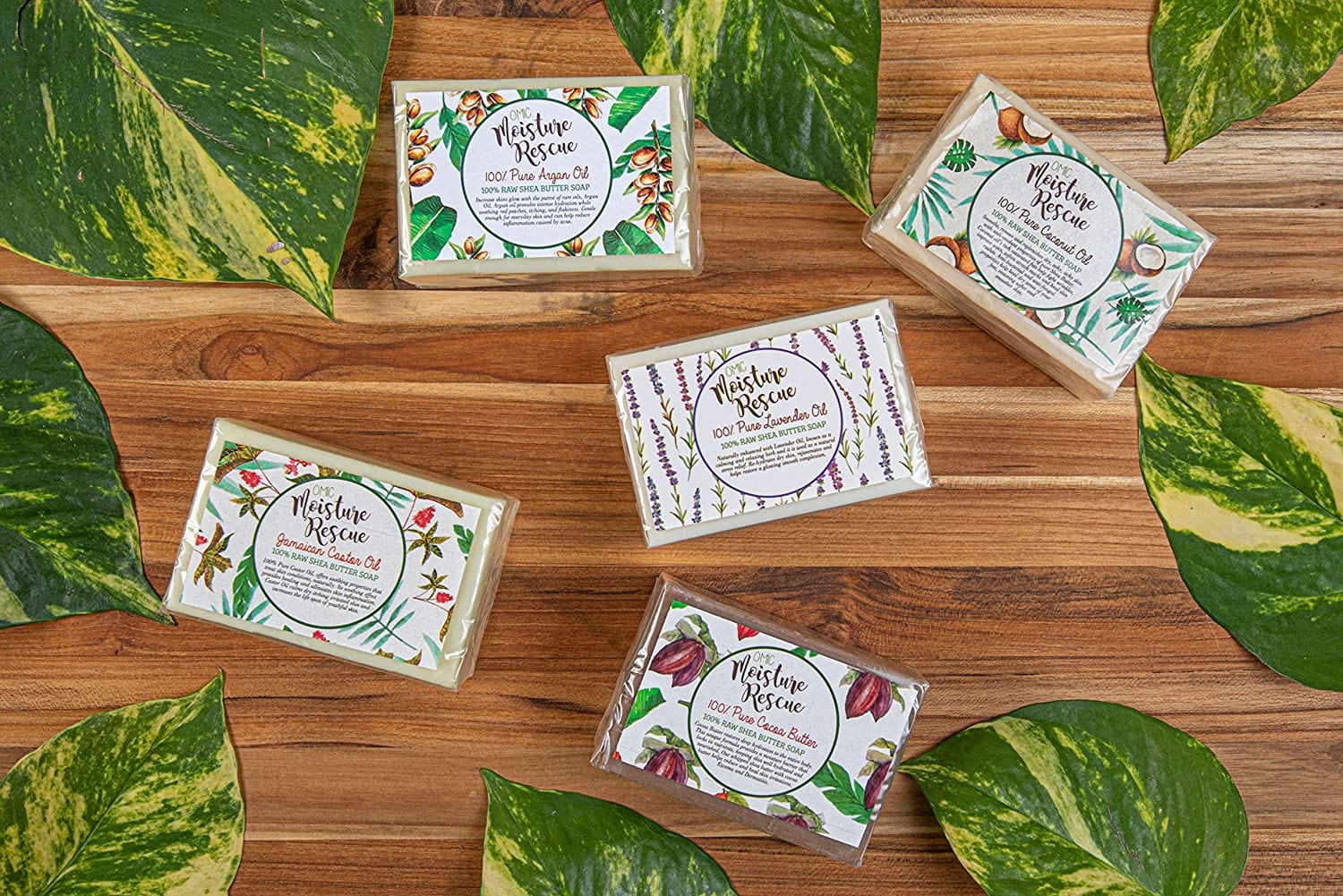 BOGO Moisture Rescue Shea Butter Soap with Jamaican Castor Oil Omic Moisture Rescue - Mitchell Brands - Skin Lightening, Skin Brightening, Fade Dark Spots, Shea Butter, Hair Growth Products