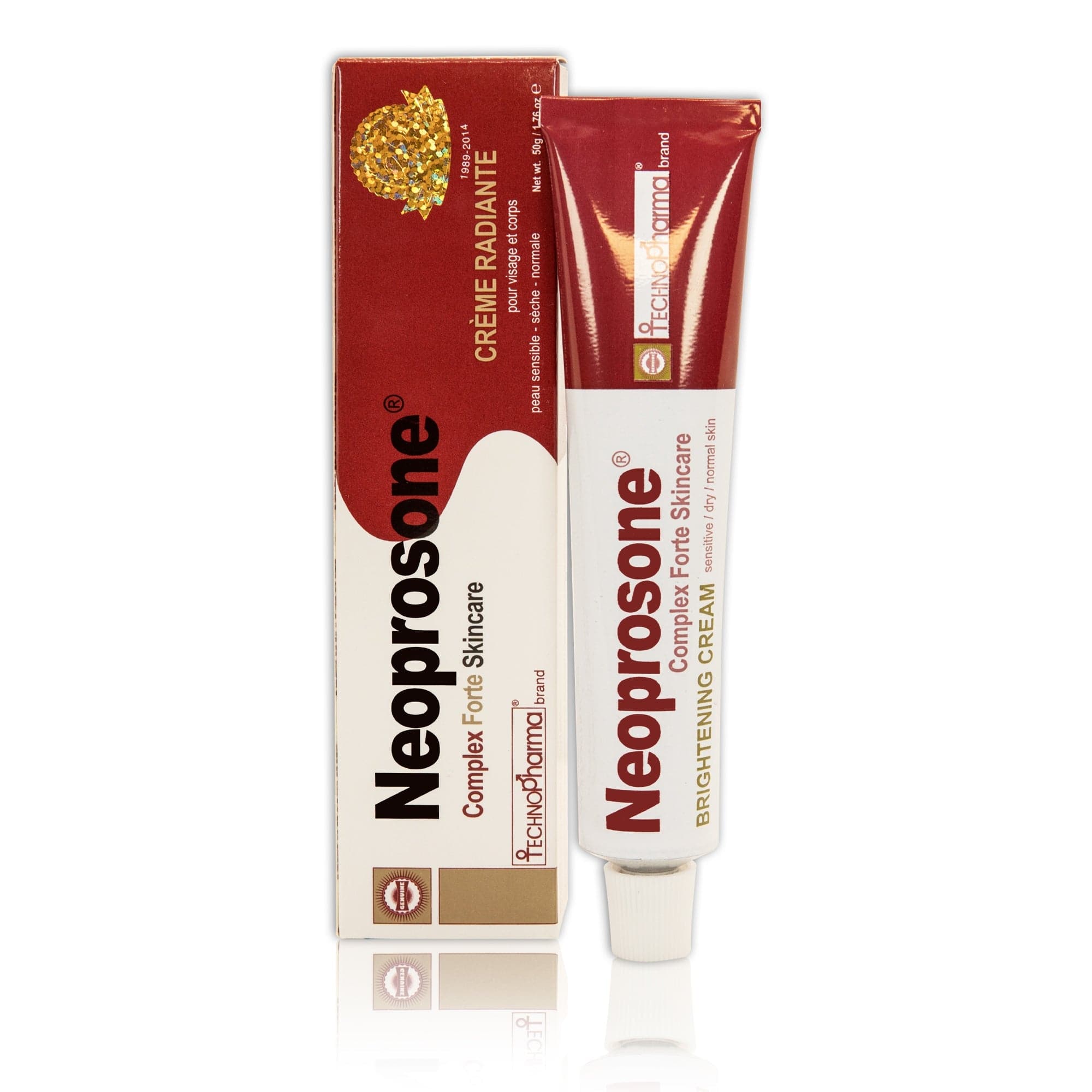 Neoprosone Brightening Cream - Dark Spot Remover - 50ml / 1.7 fl oz Neoprosone Technopharma - Mitchell Brands - Skin Lightening, Skin Brightening, Fade Dark Spots, Shea Butter, Hair Growth Products