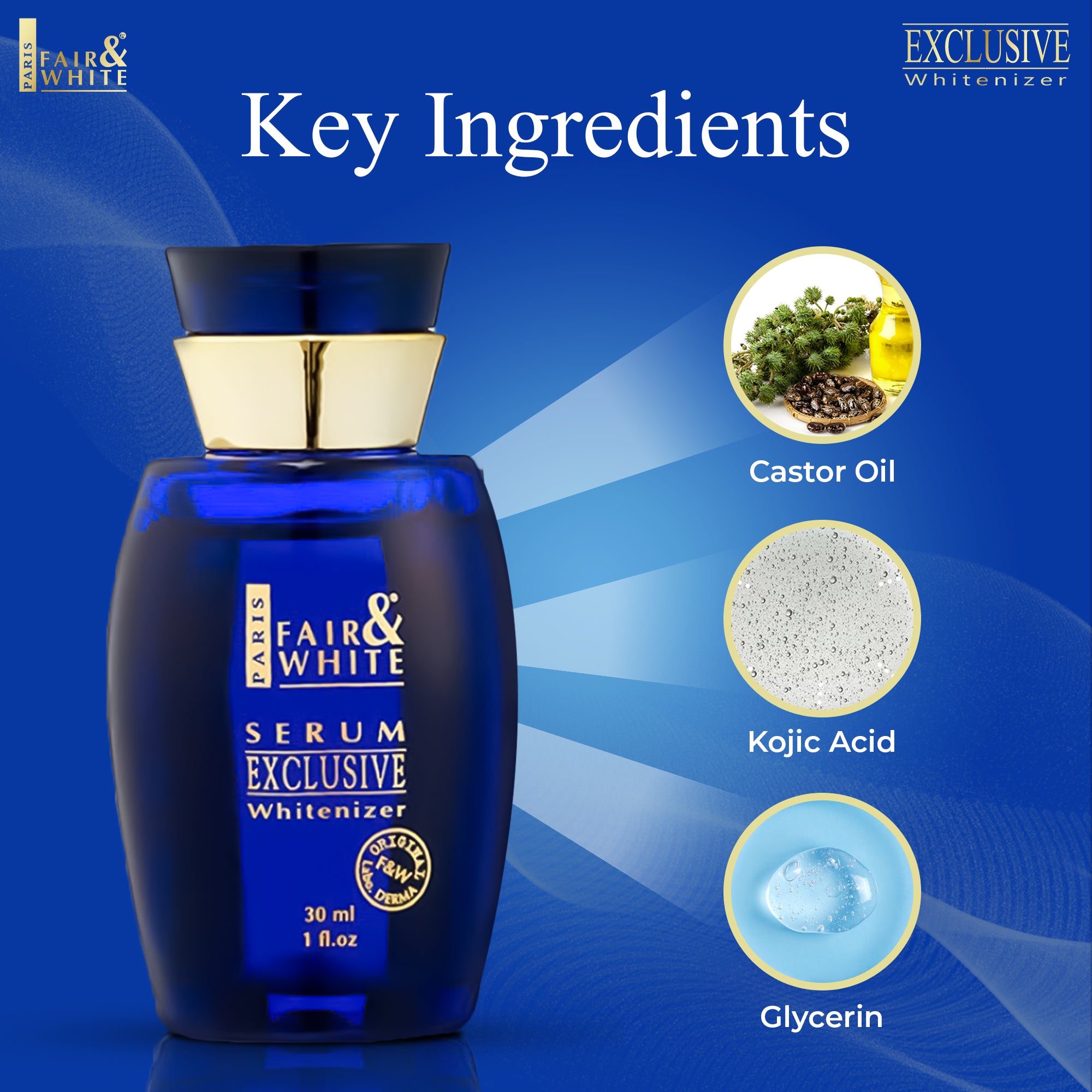 Sérum blanchissant exclusif Fair & White NHQ - 30 ml / 1 fl oz