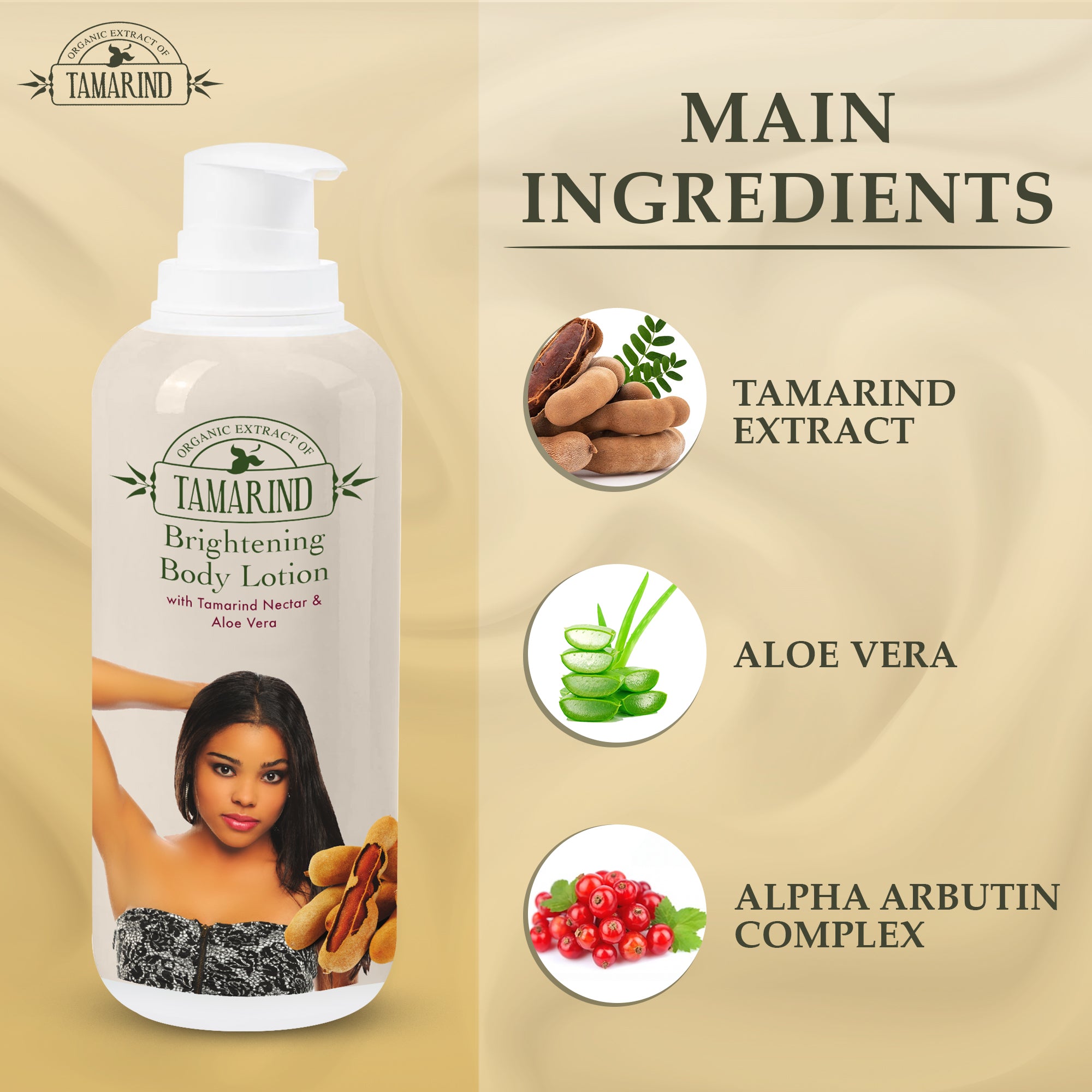 Organic Extract of Tamarind Brightening Body Lotion - 400ml