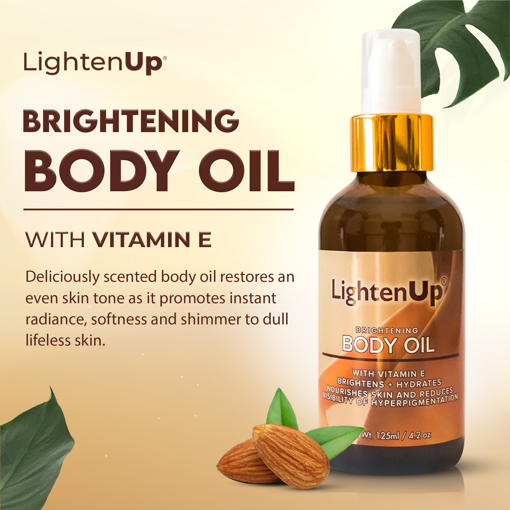 OMIC LightenUp, Skin Brightening Body Oil - 4.2 fl oz / 125 ml