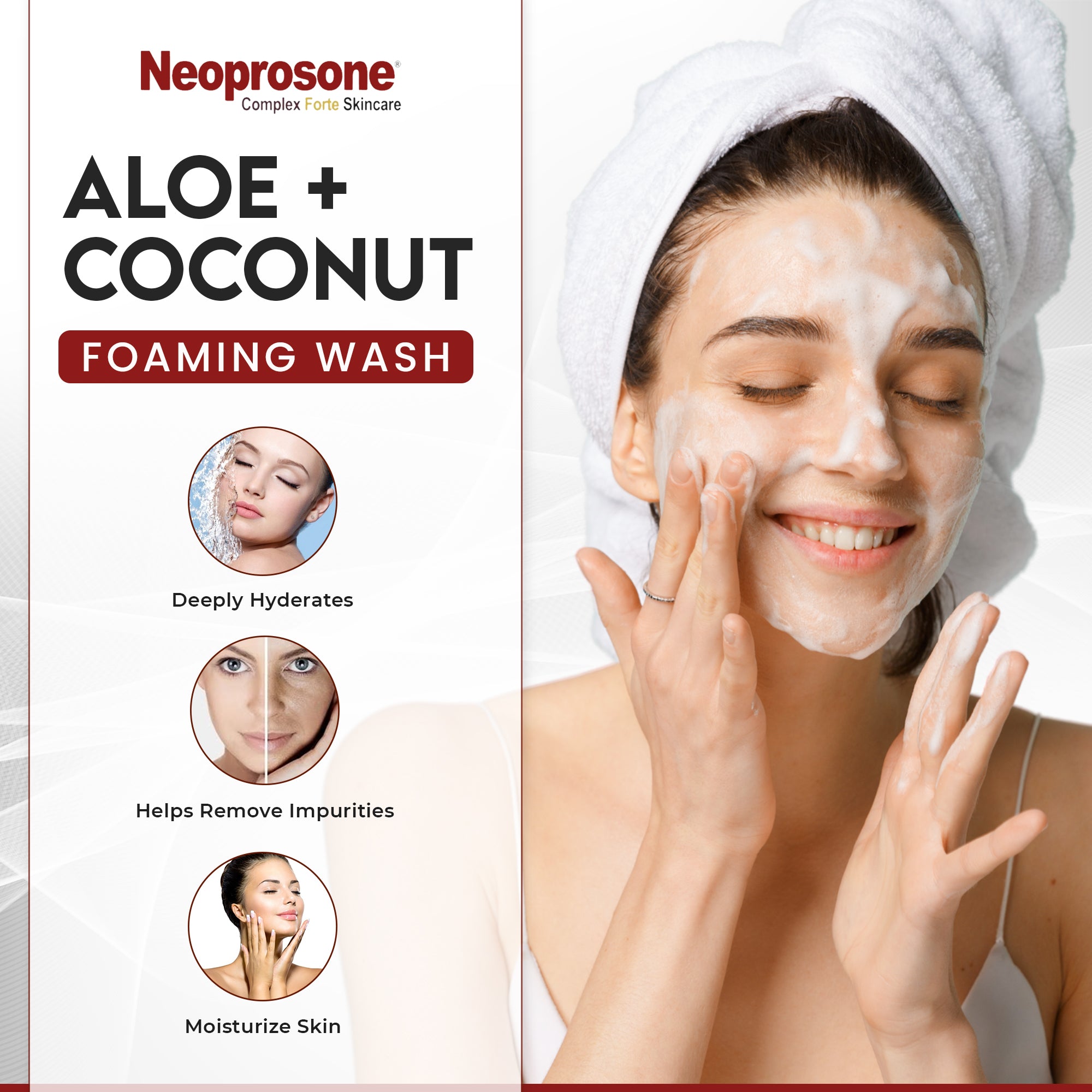 Neoprosone Aloe + Coconut Foaming Wash 150 ml