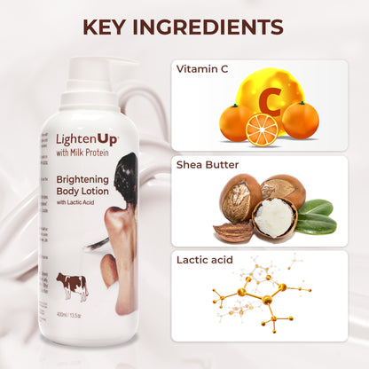 Omic Lightenup Lactic Acid Active Brightening Lotion - 400ml / 13.5 Oz