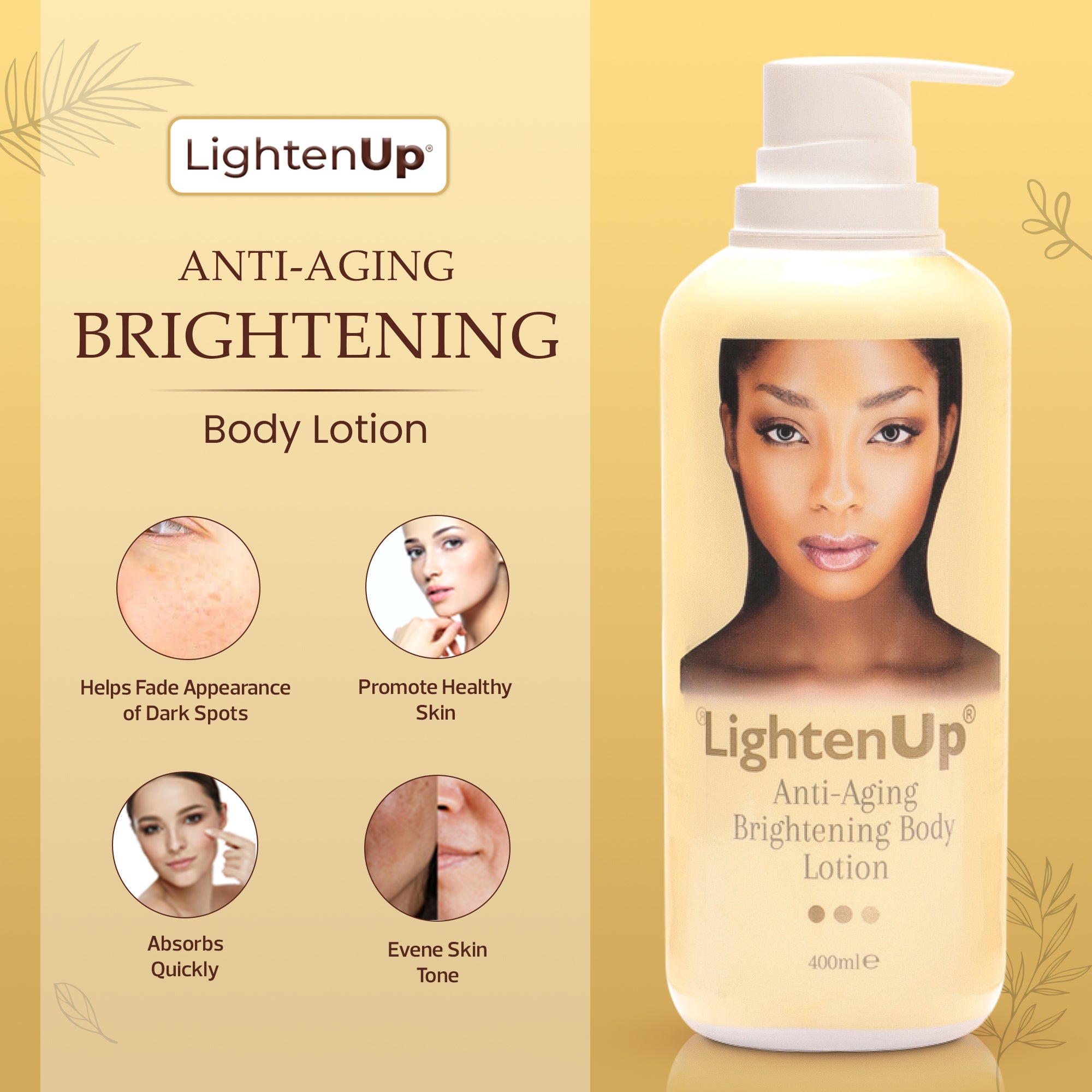 Omic LightenUp Anti-Aging Brightening Body Lotion - 400ml