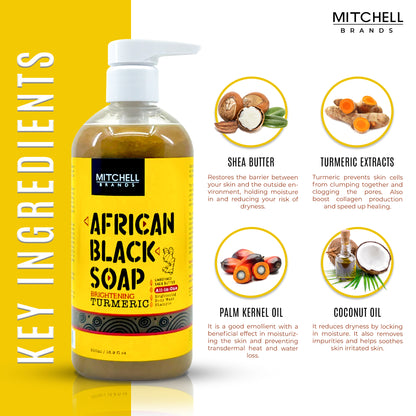 African Liquid Black Soap with Jamaican Castor Oil 500 ml (New)