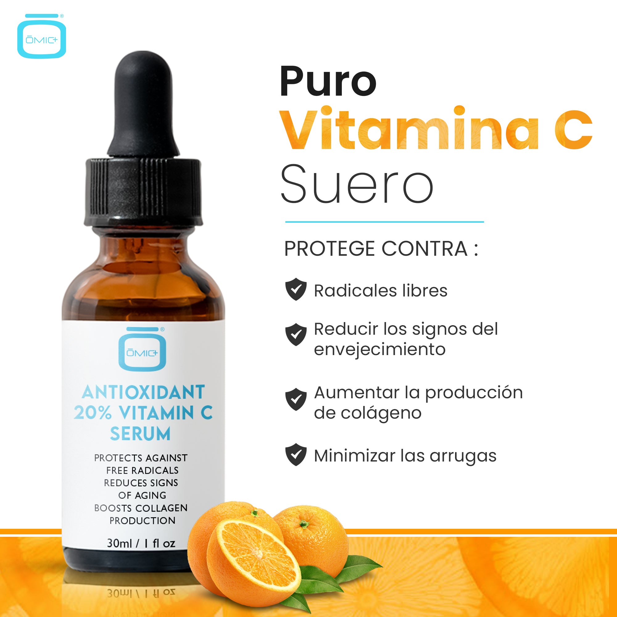 OMIC+ Antioxidant Vit C (20% VITAMIN C) Serum - 30ml / 1 Fl Oz