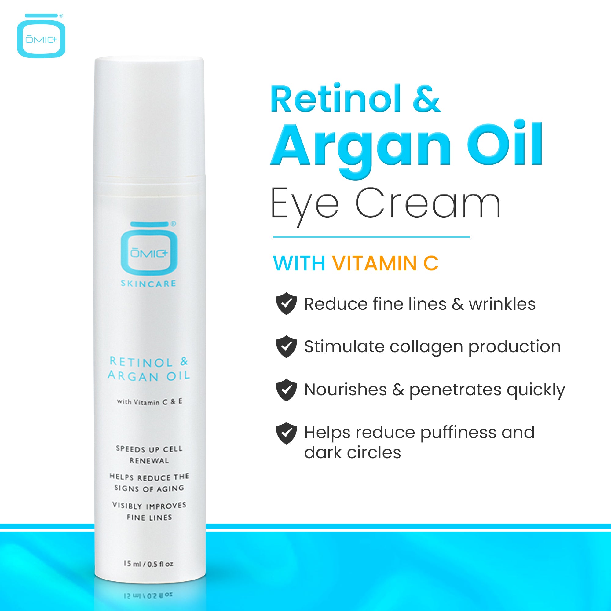 OMIC+ Crema contorno occhi retinolo e olio di argan - 15 ml