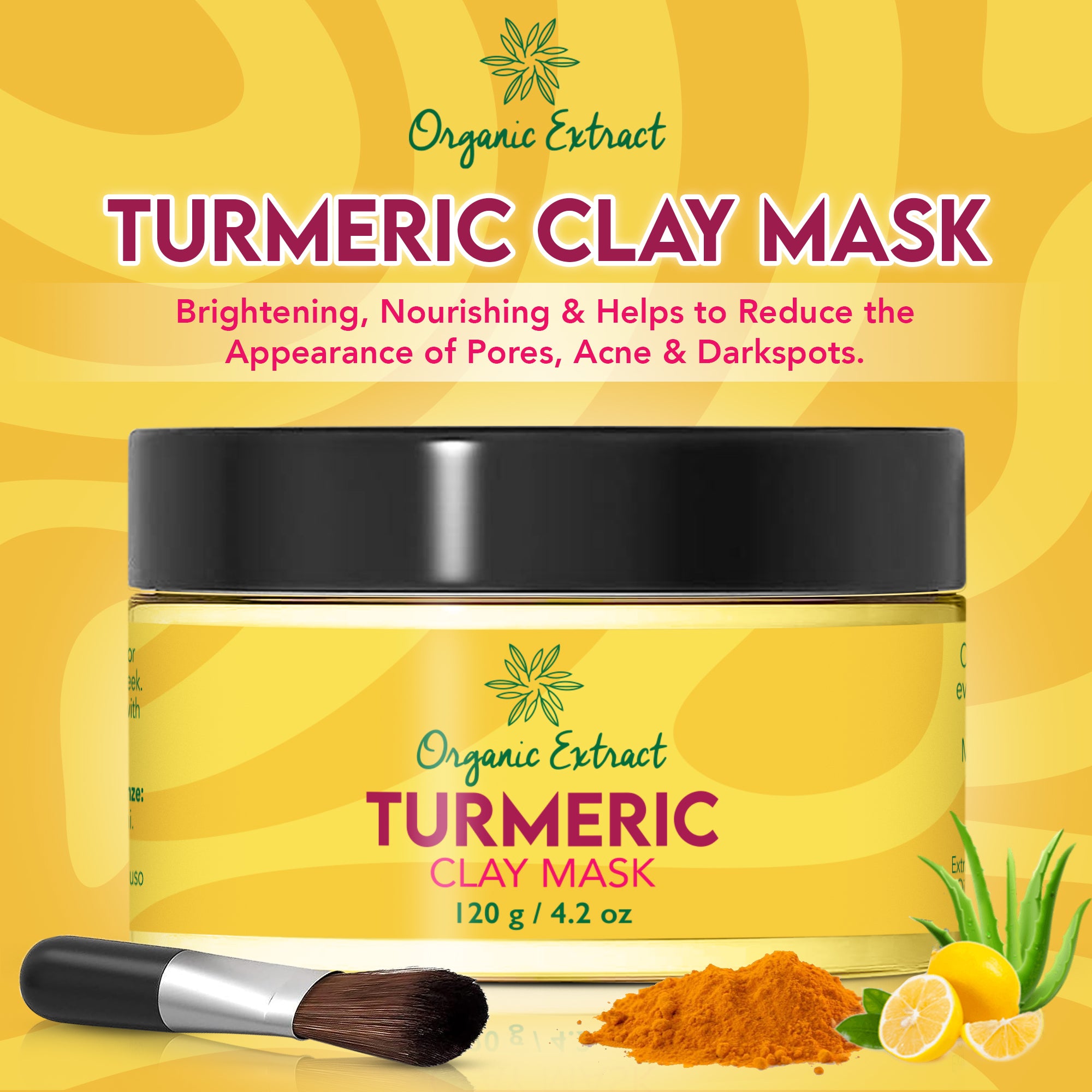 Organic Extract Turmeric Clay Mask 120g