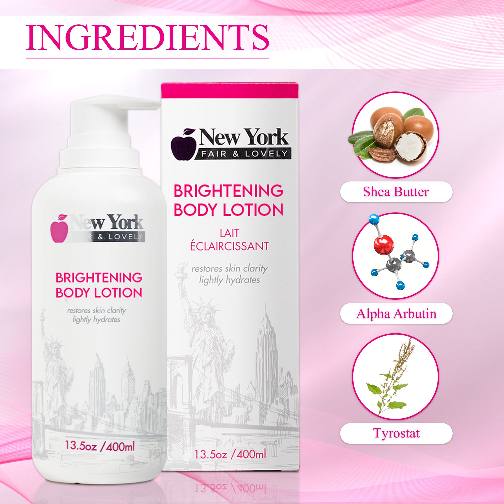 New York Fair & Lovely Body Brightening Lotion 400 ML-