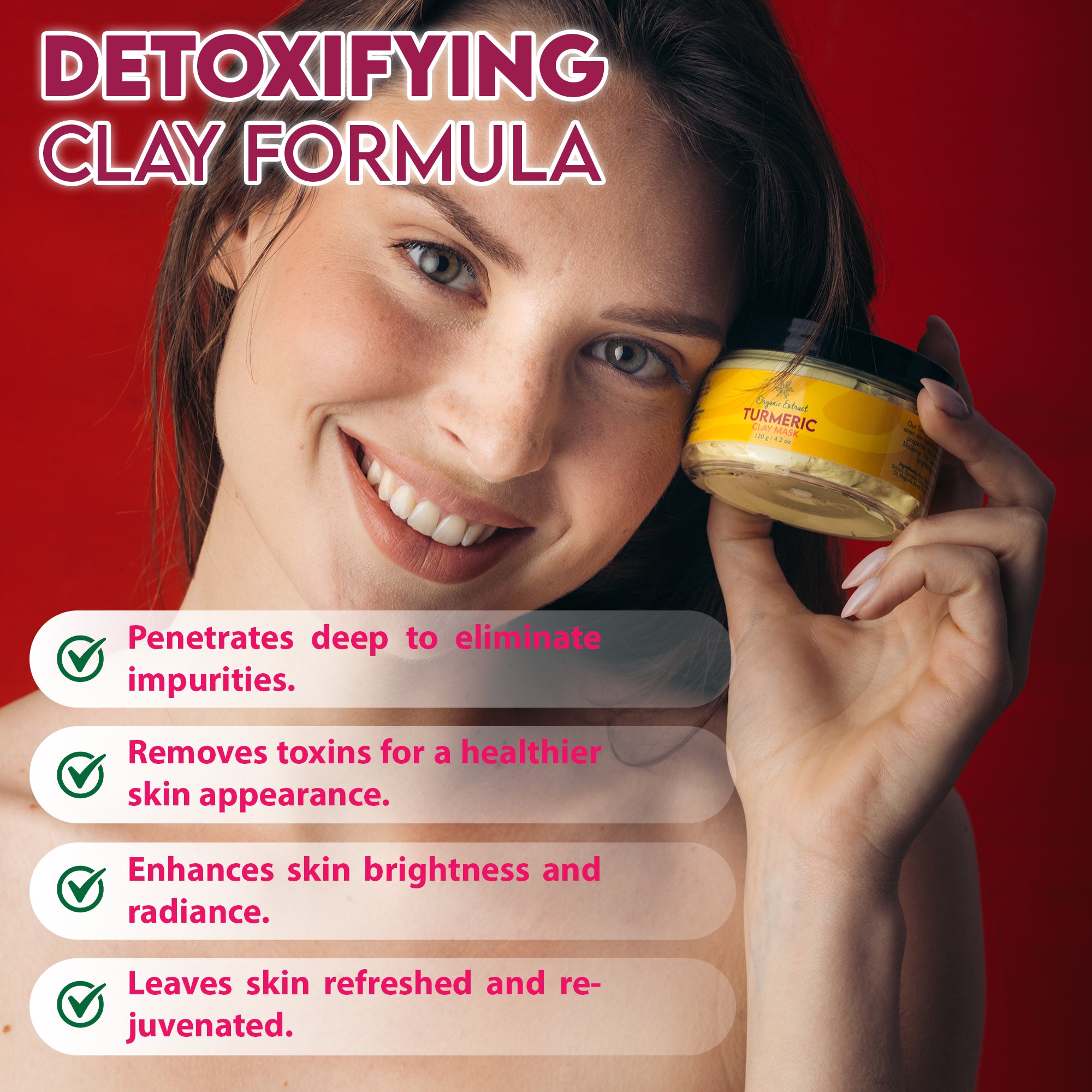 Organic Extract Turmeric Clay Mask 120g