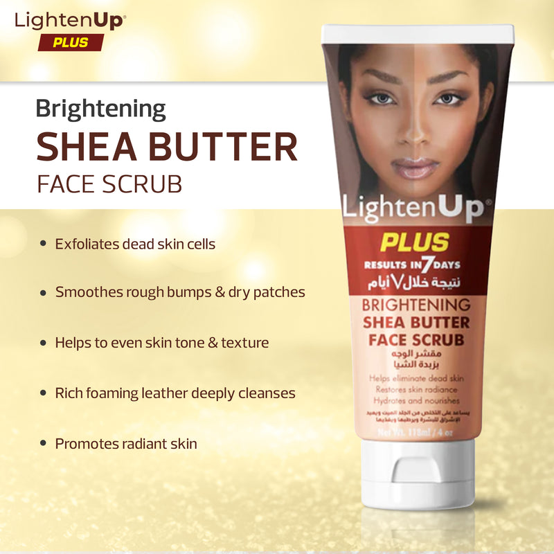 LightenUp Plus Brightening Shea Butter Face Scrub 118ml / 4 fl oz