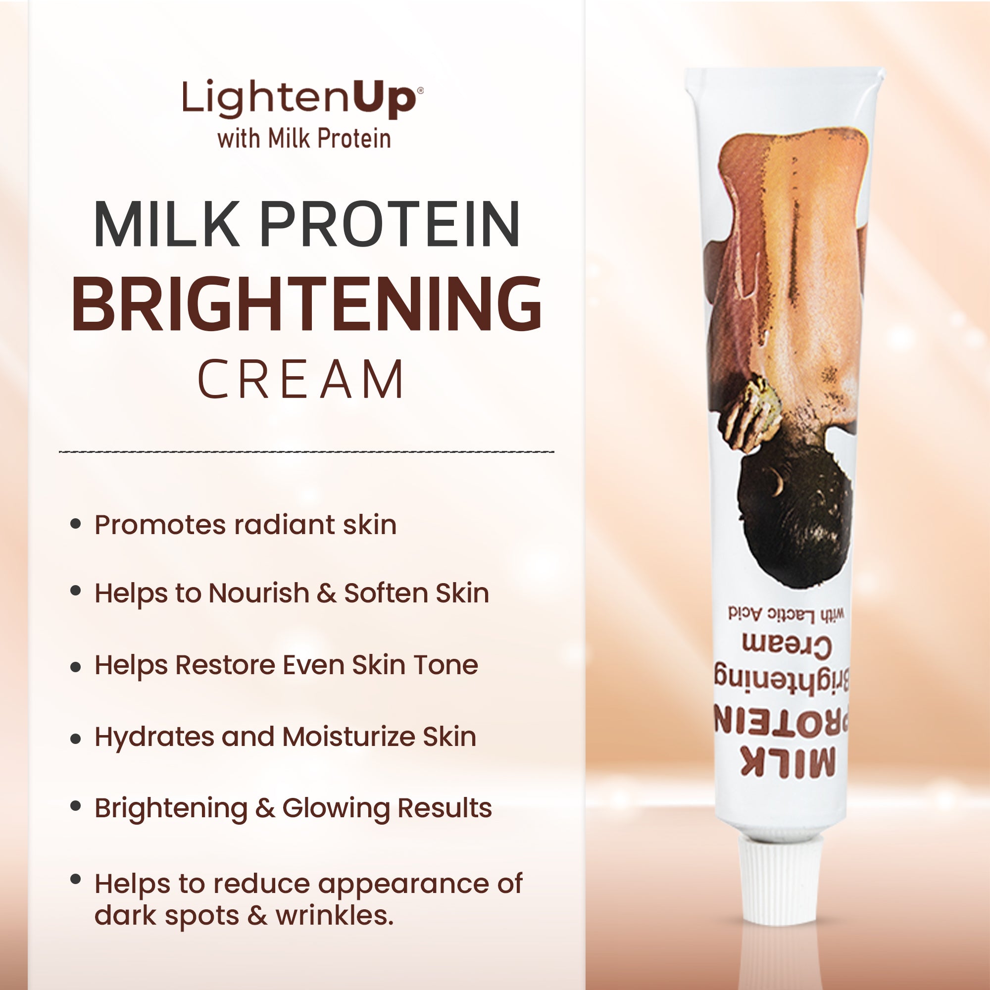 Lightenup Melkzuur Crème Tube 1.7 Fl oz / 50g