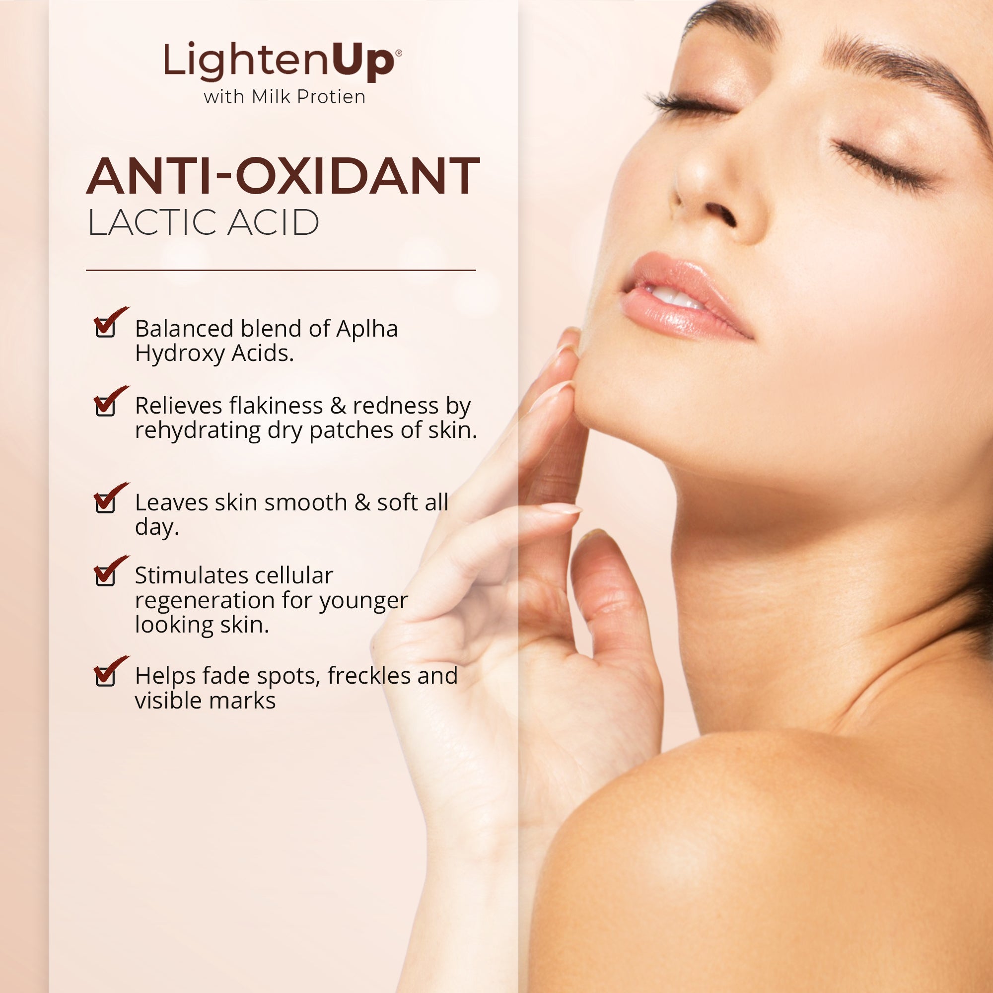 Siero schiarente intenso attivo all'acido lattico Omic Lightenup - 30 ml